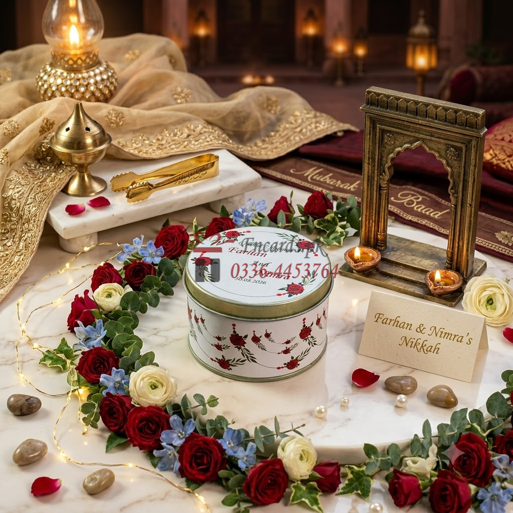Red Theme Tin Bid Boxes