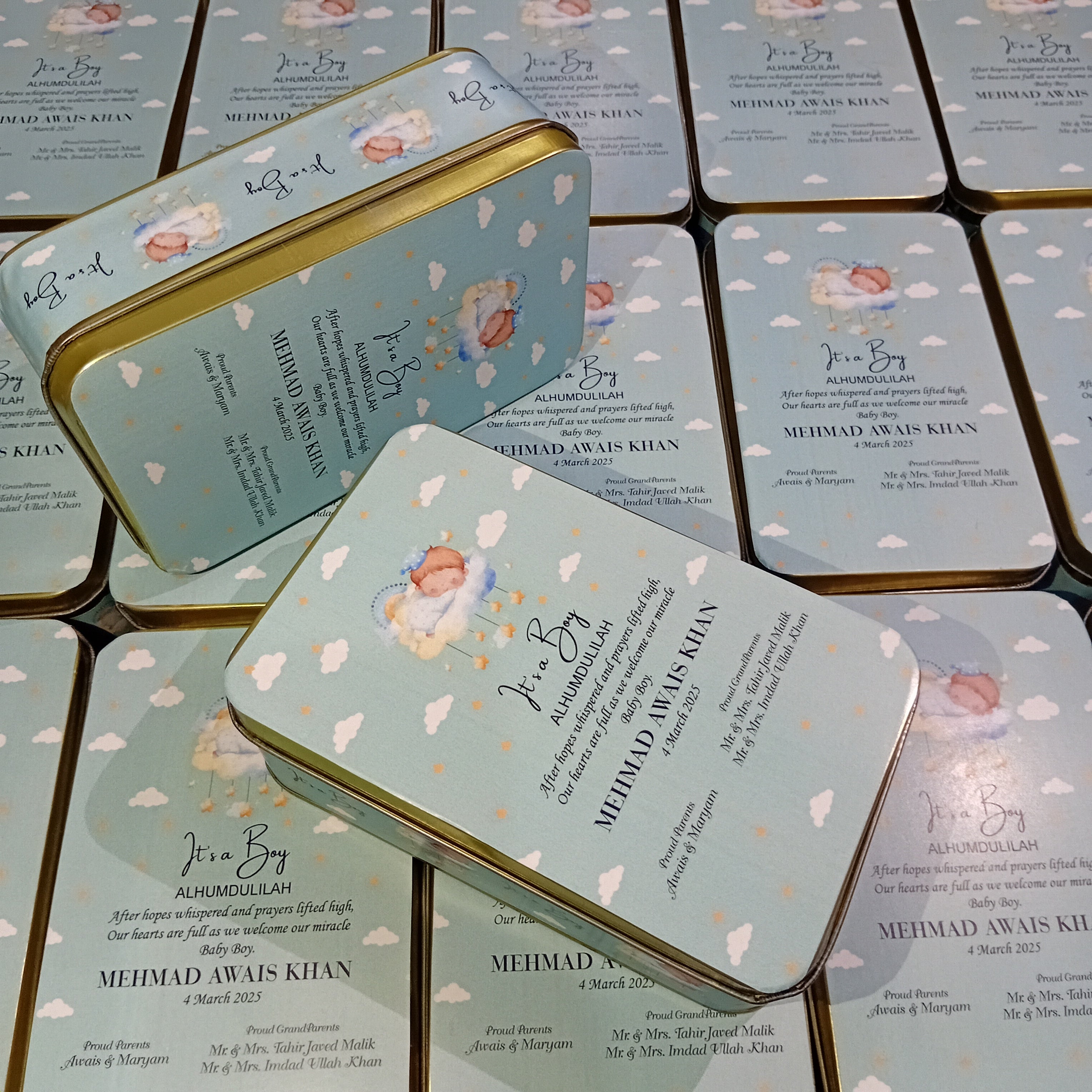 Pishtashu Green Half Kg Baby Sweet Boxes