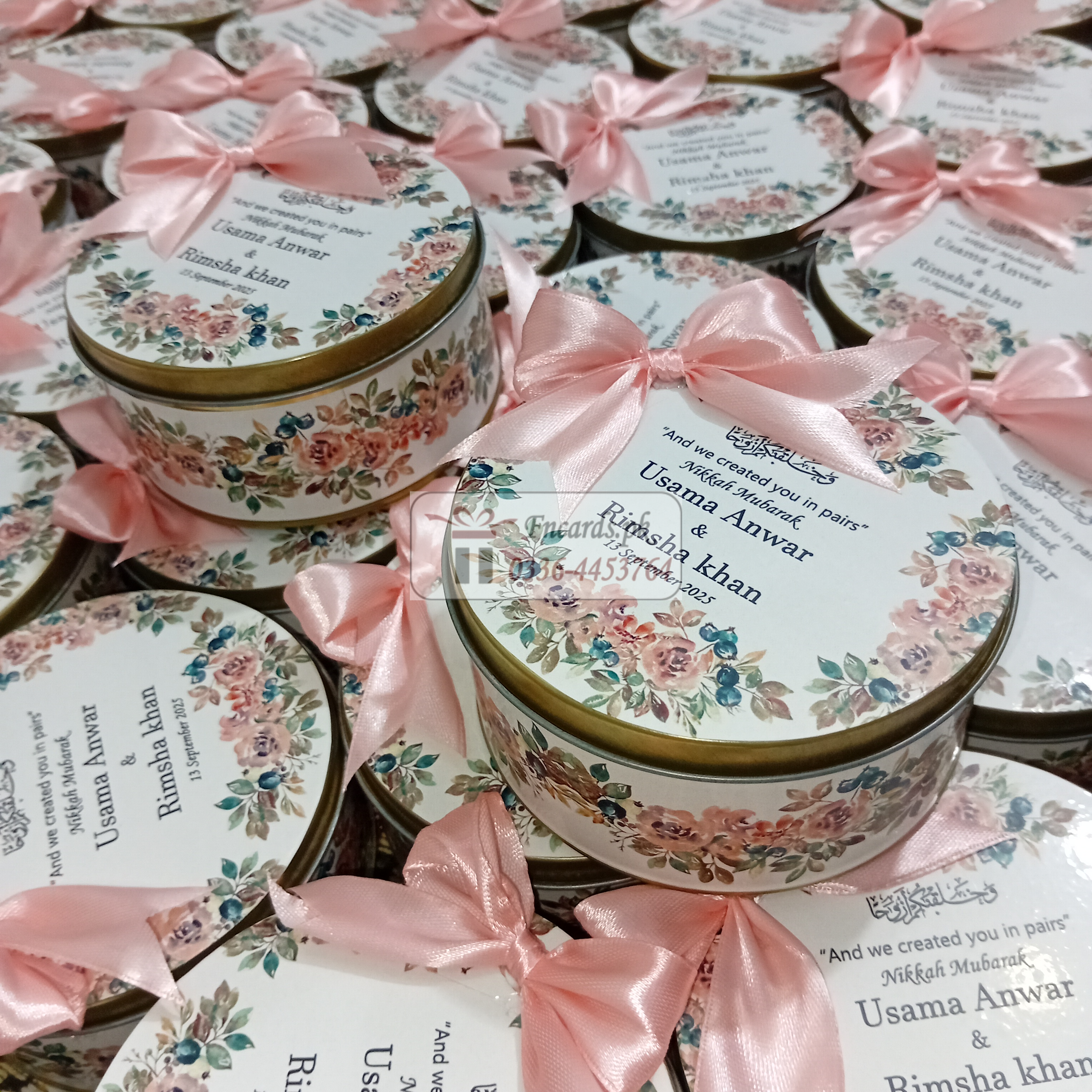 250 Gram Sweet Tin Boxes With Bow
