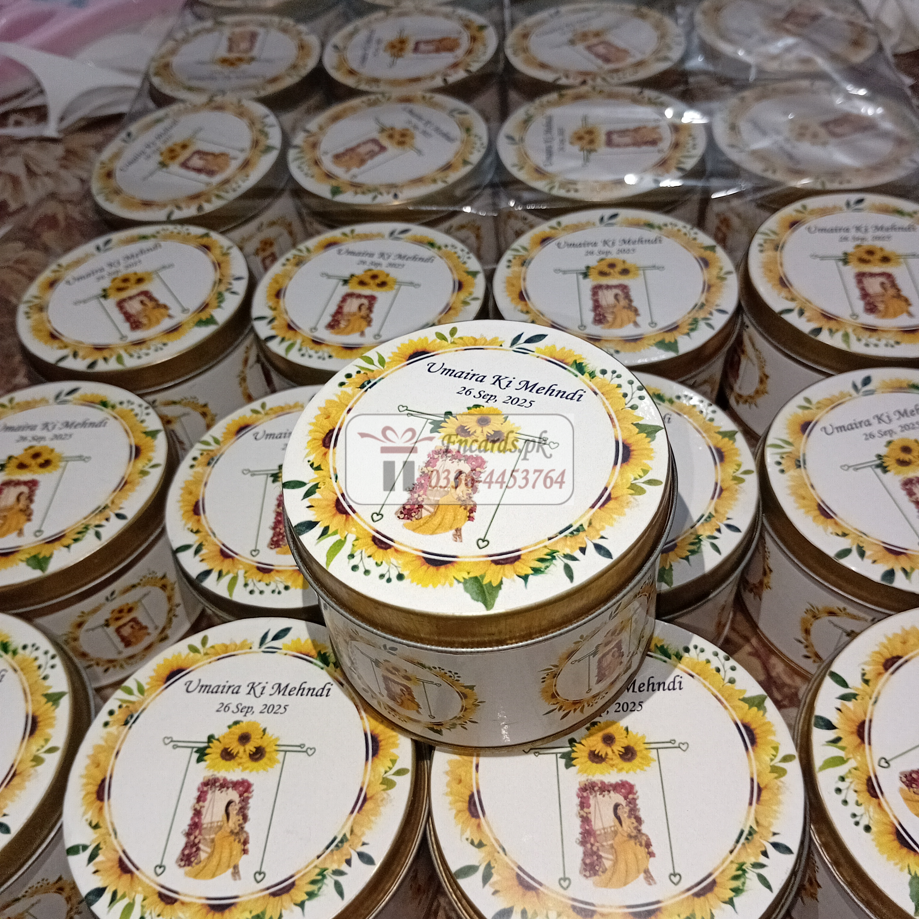 Tin Bid Boxes With Mahndi Design