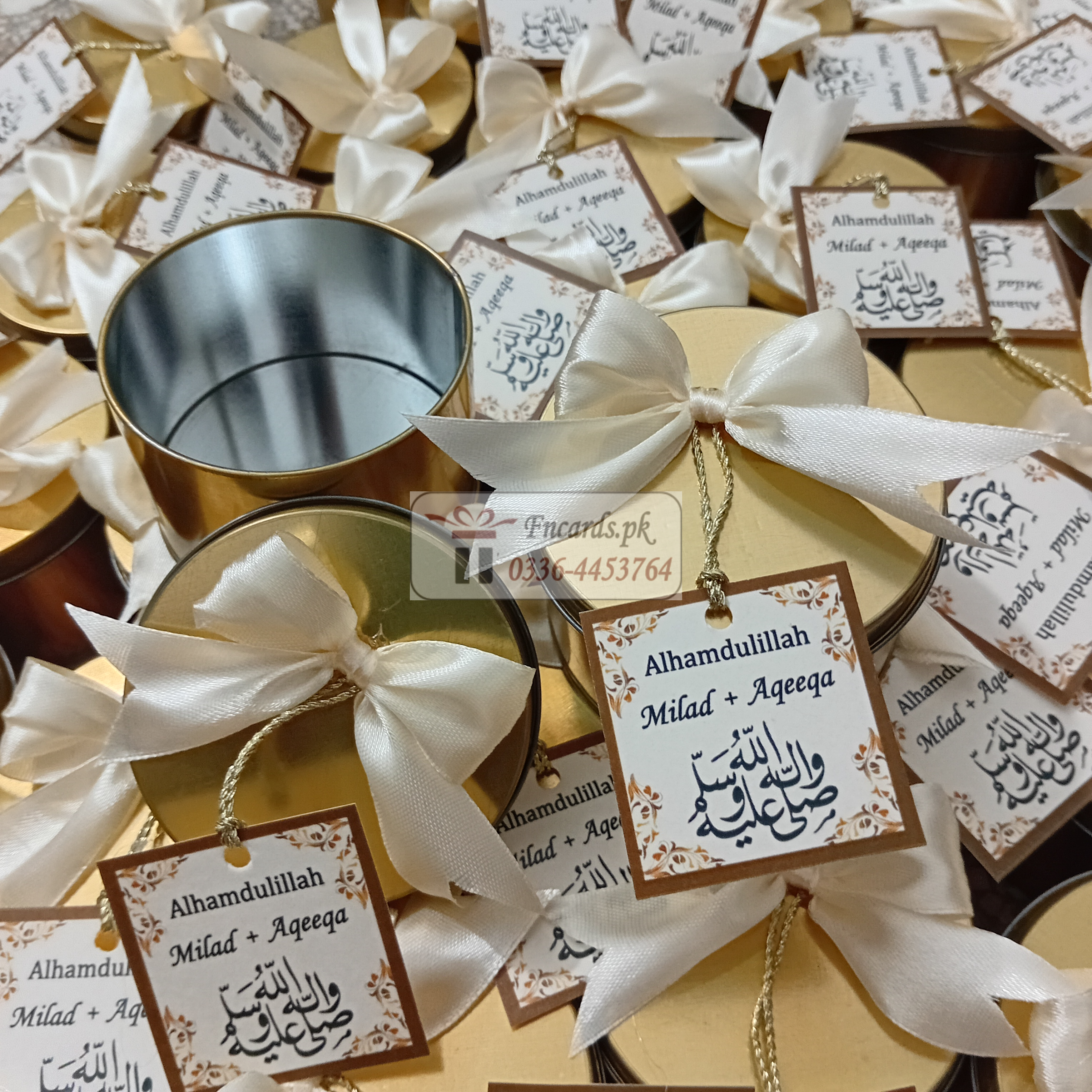 Tin Bid Boxes With Tag Tai Design