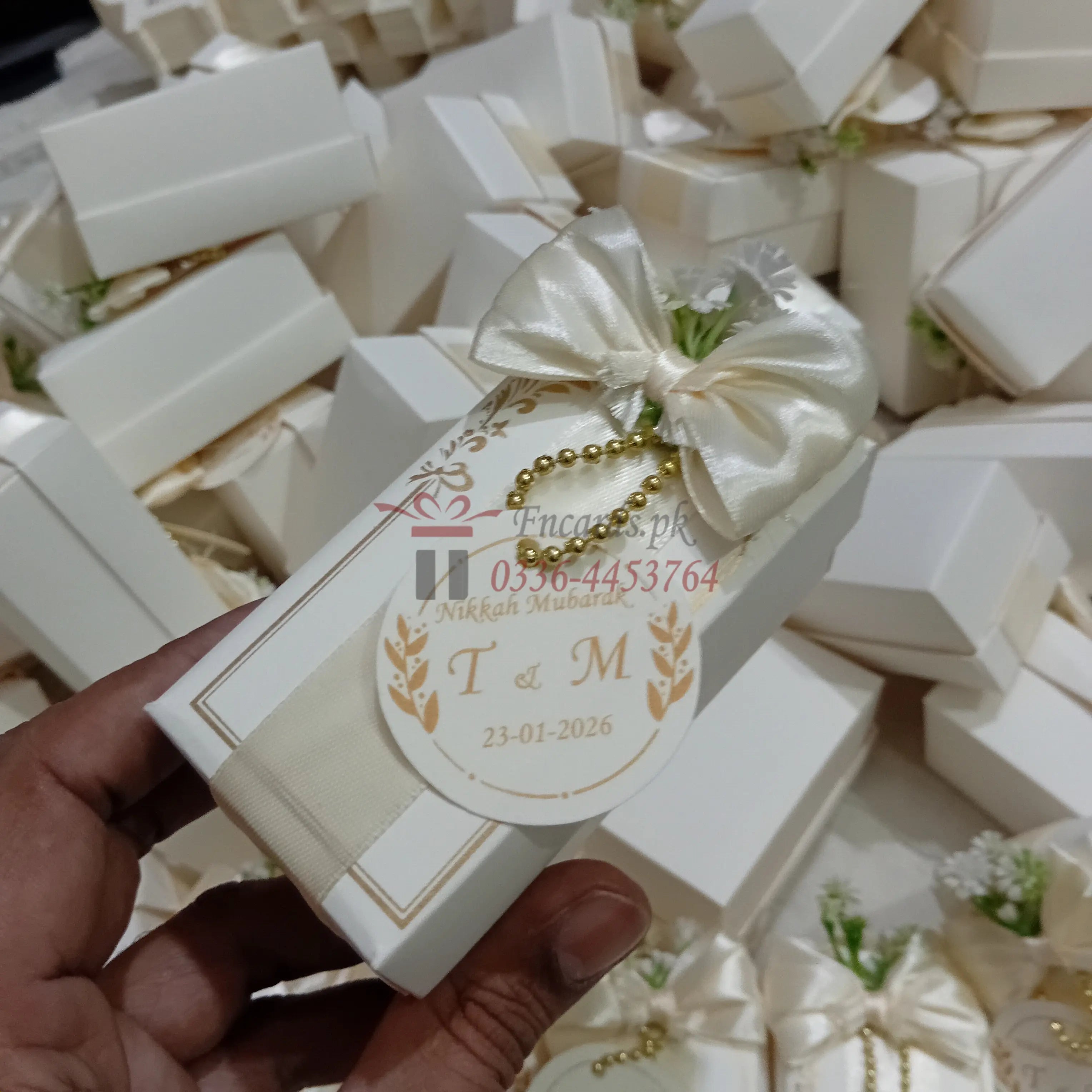 Unique Bid Boxes With Top Flowers And Bow