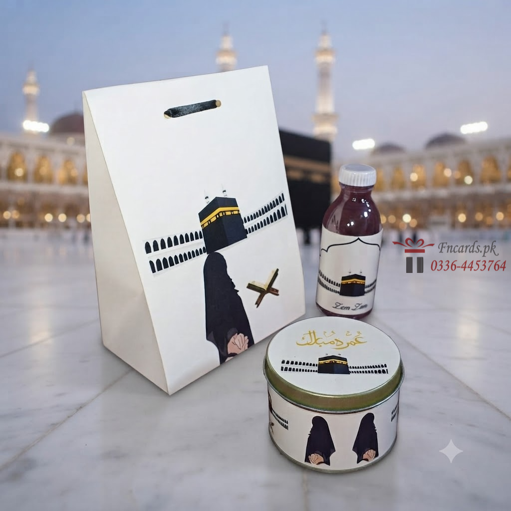 Umrah Mubarak Wrapped in Blessings, Made with Love.