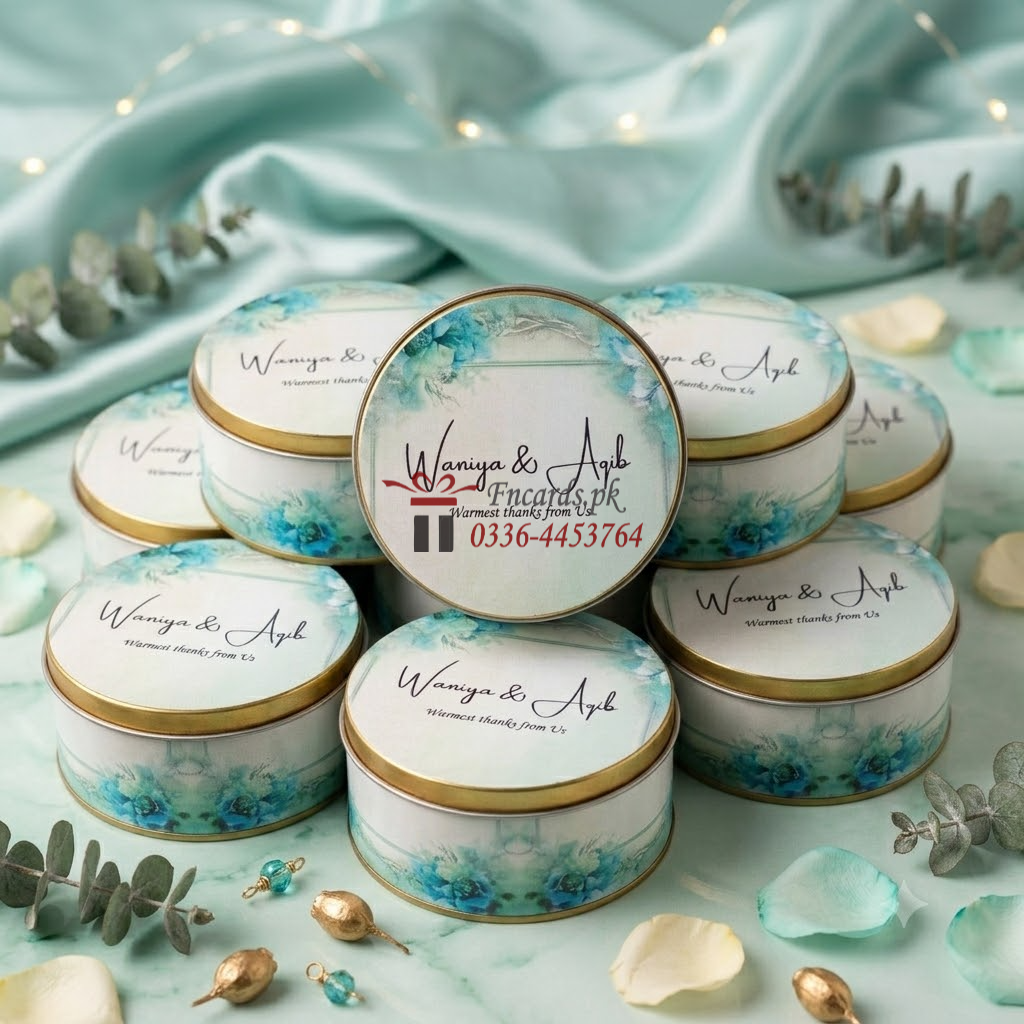 Green Theme Tin Bid Boxes With Bow