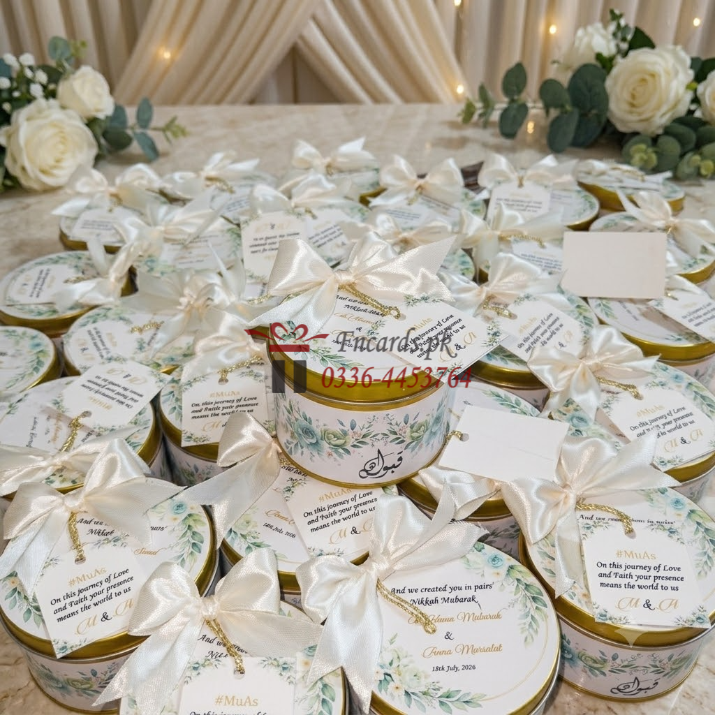 Tin Bid Boxes With offwhite Tai And Tag