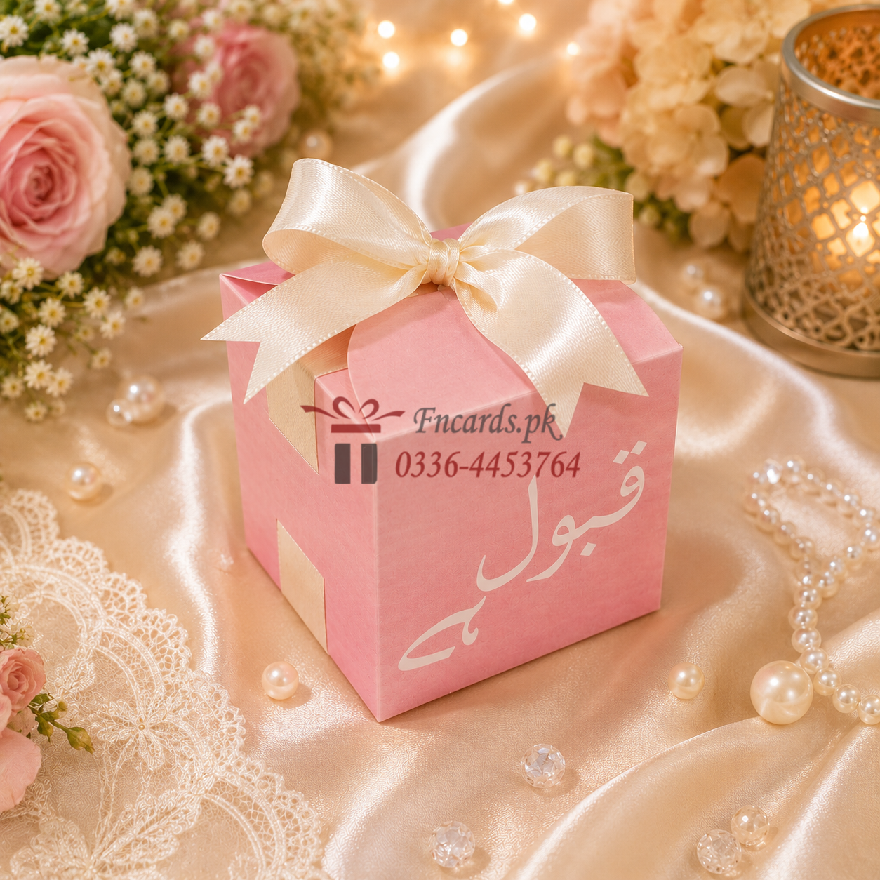 Square Pink Bid Boxes With