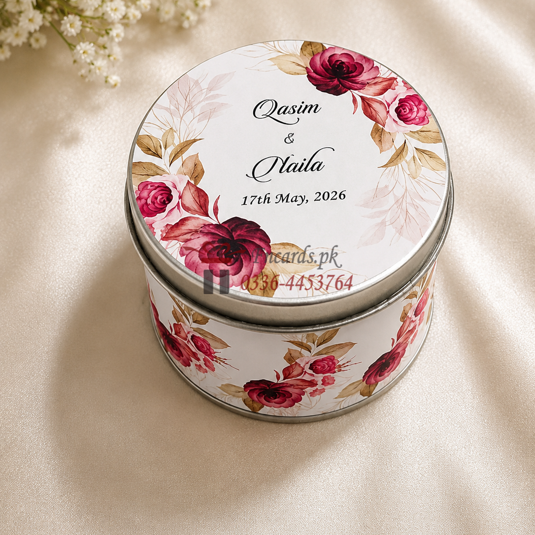 Unique Style Tin Bid Boxes With Name