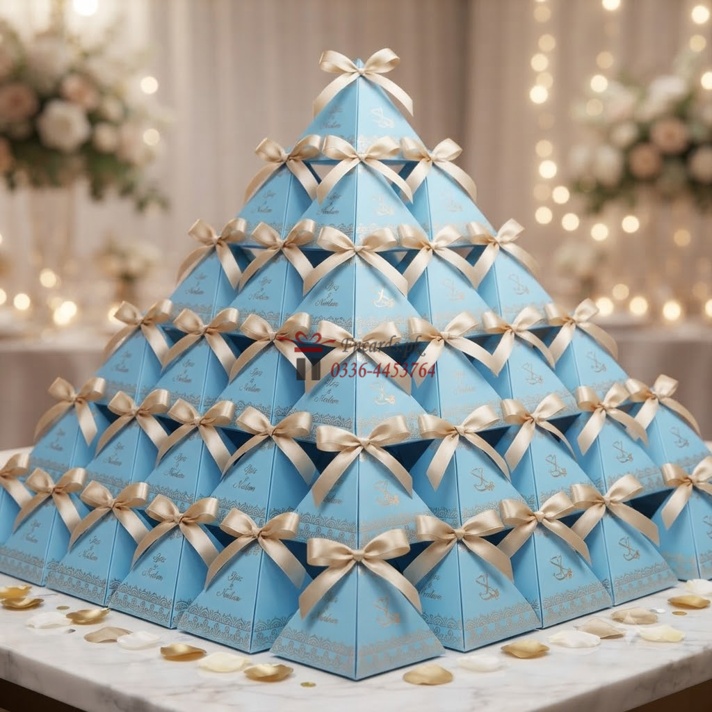 Light Blue Colour Triangle Bid Boxes
