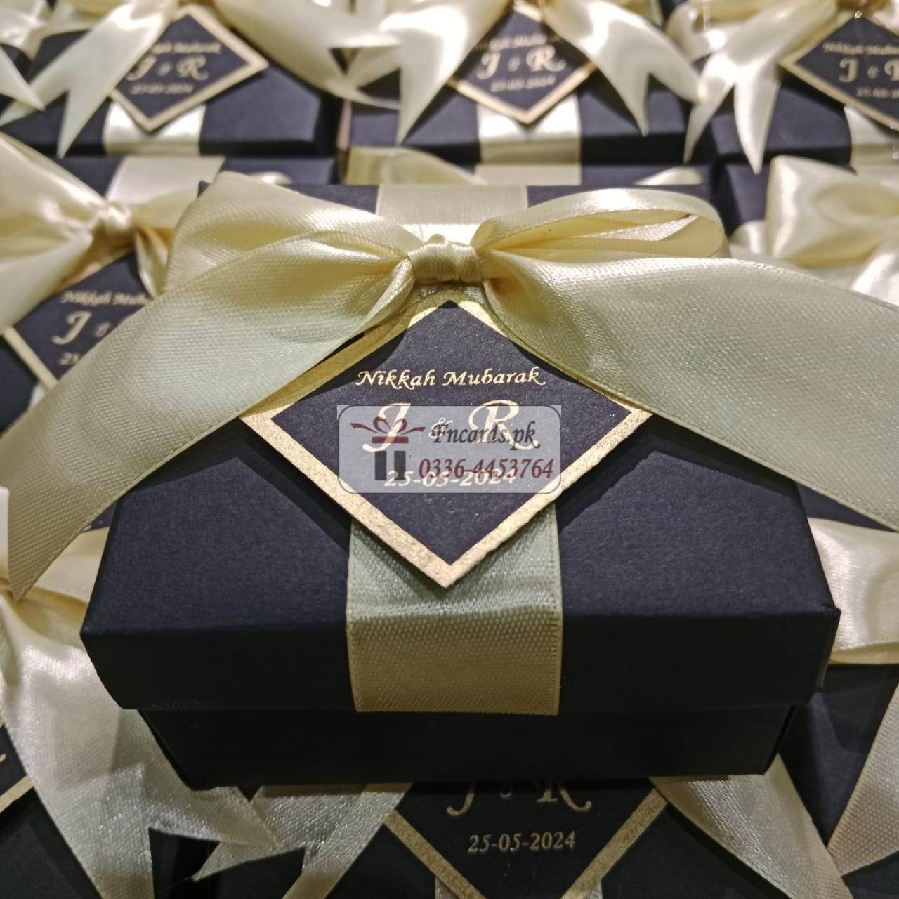 Black Bid Boxes With Tag Tai