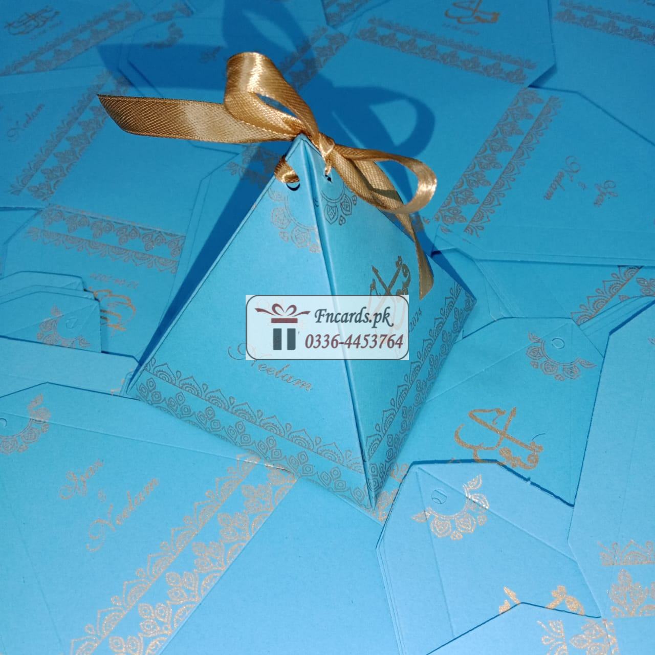 Light Blue Colour Triangle Bid Boxes