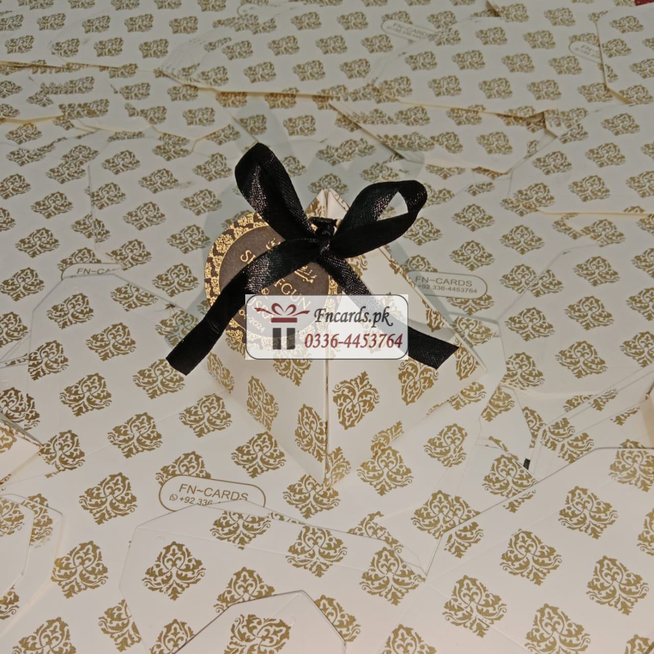 Triangle Bid Boxes With Black Name Tag