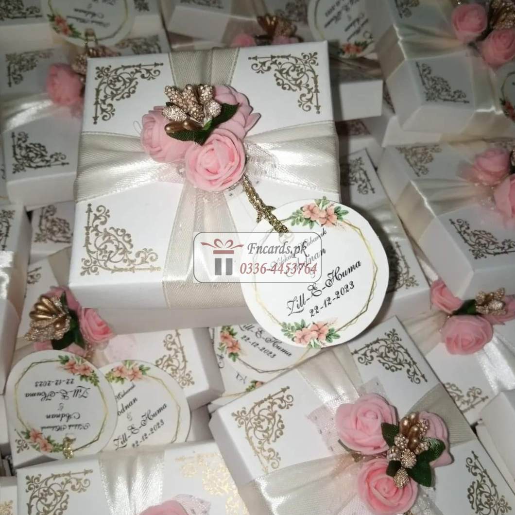 There Flower One Seed Bid Boxes With Name Tag