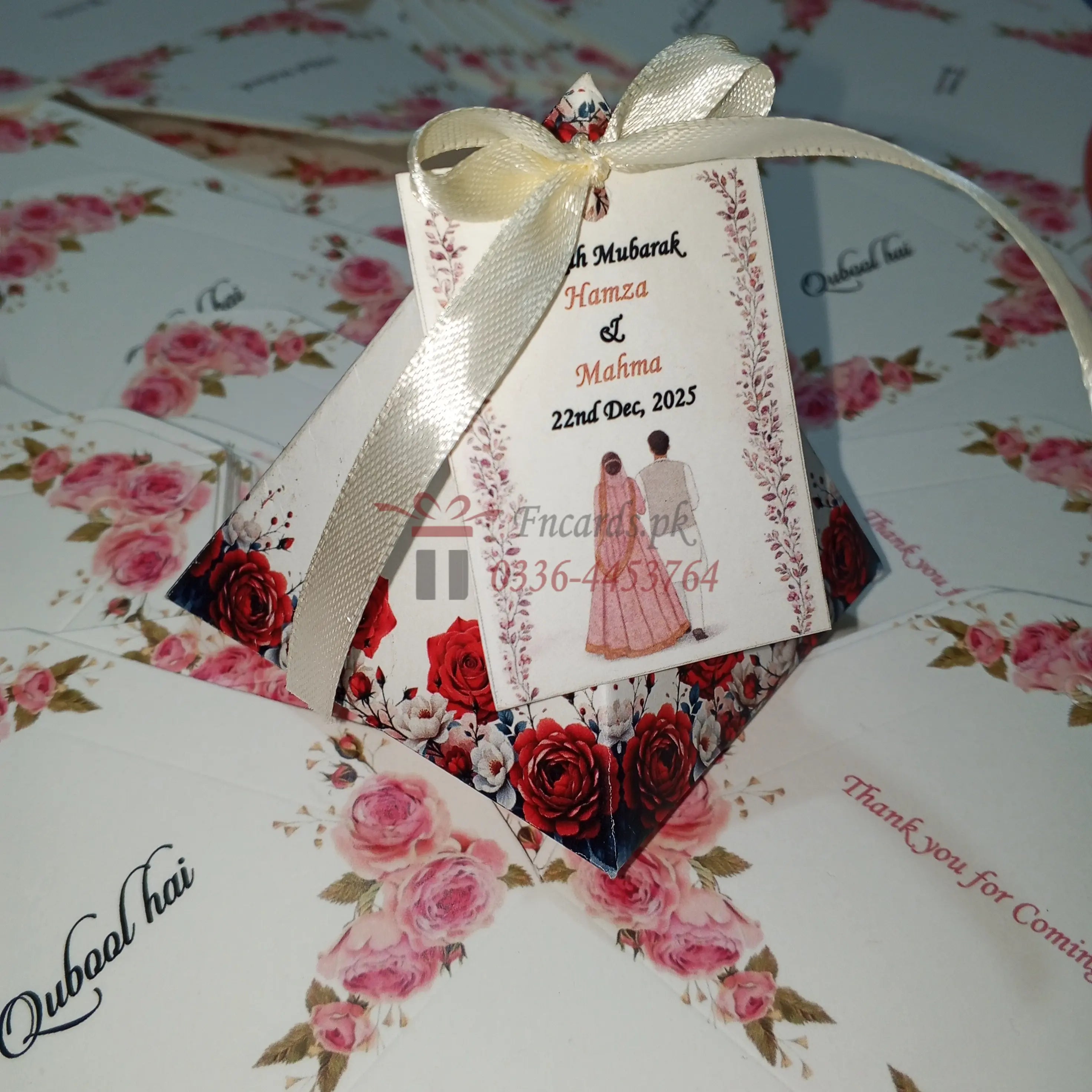 White And Red Tag Triangle Bid Boxes