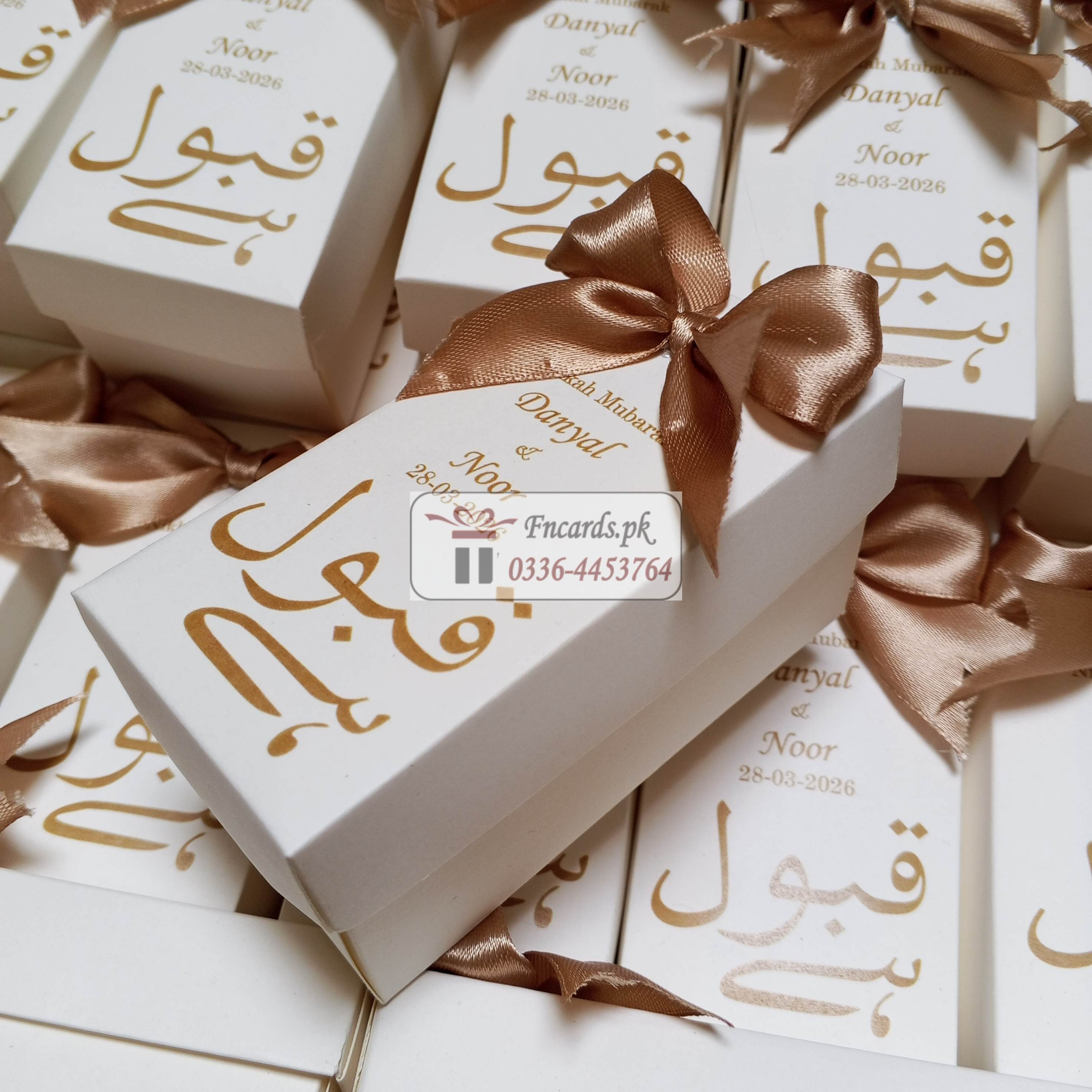 Long Bid Boxes With Goldan Bow