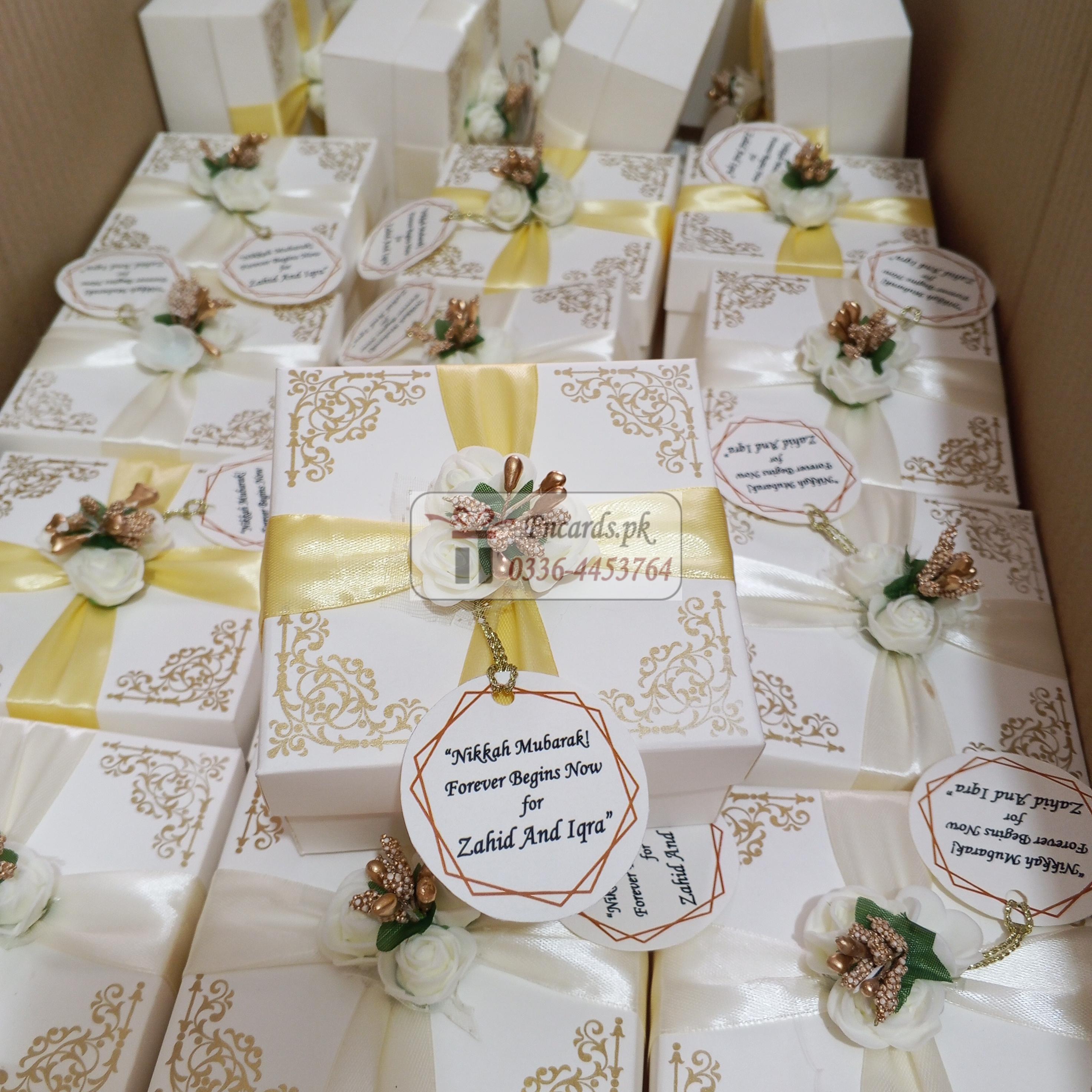 There Flower One Seed Bid Boxes With Skin Goldan Ribbon