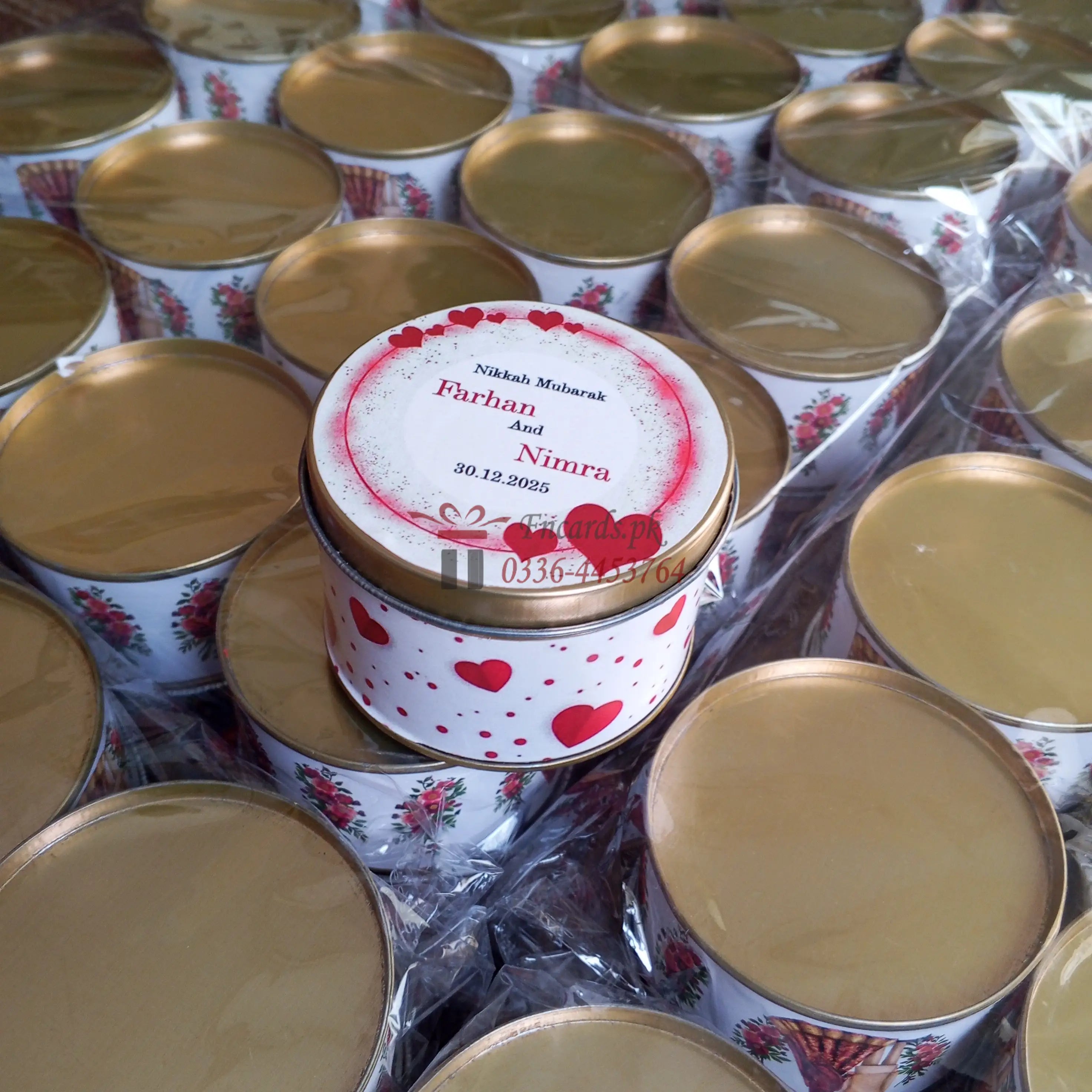 Tin Bid Boxes With Heart Style