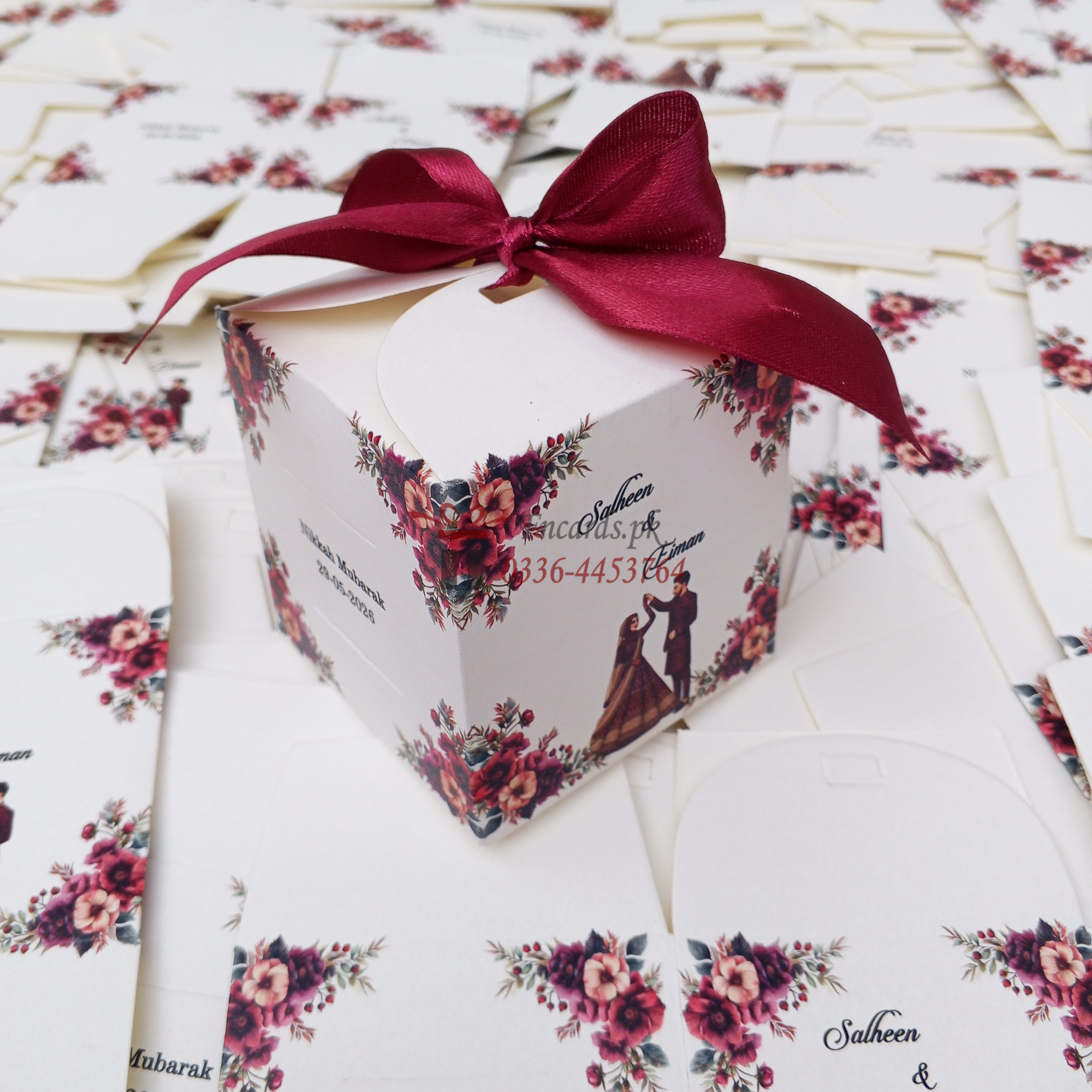 Square Shape Bid Boxes With Mahron Design