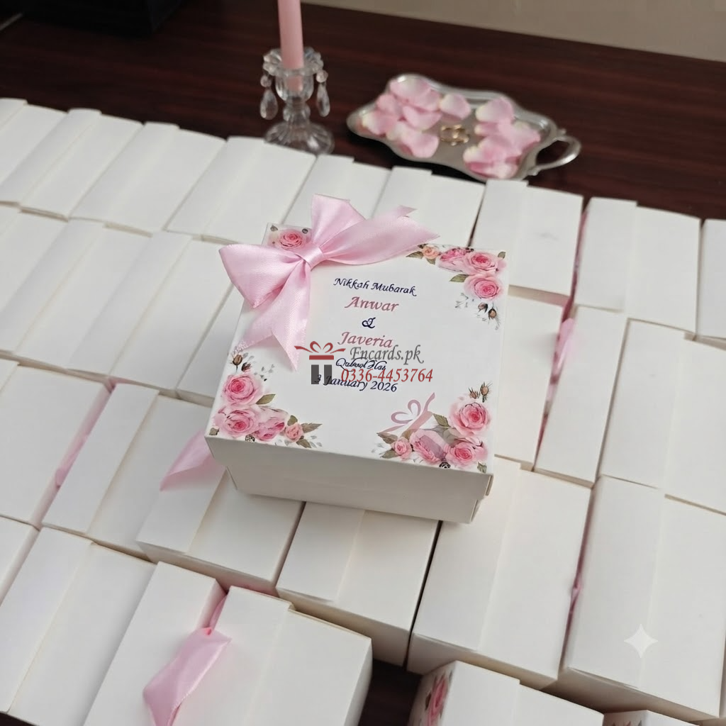 Unique Bid Boxes With Flowers And Bow