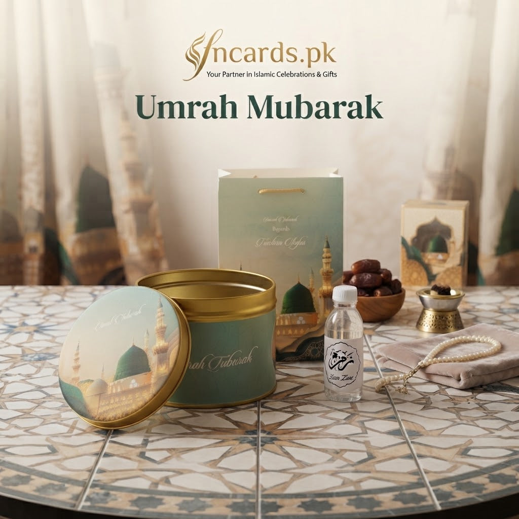 Umrah Gift Sets can be customized with name