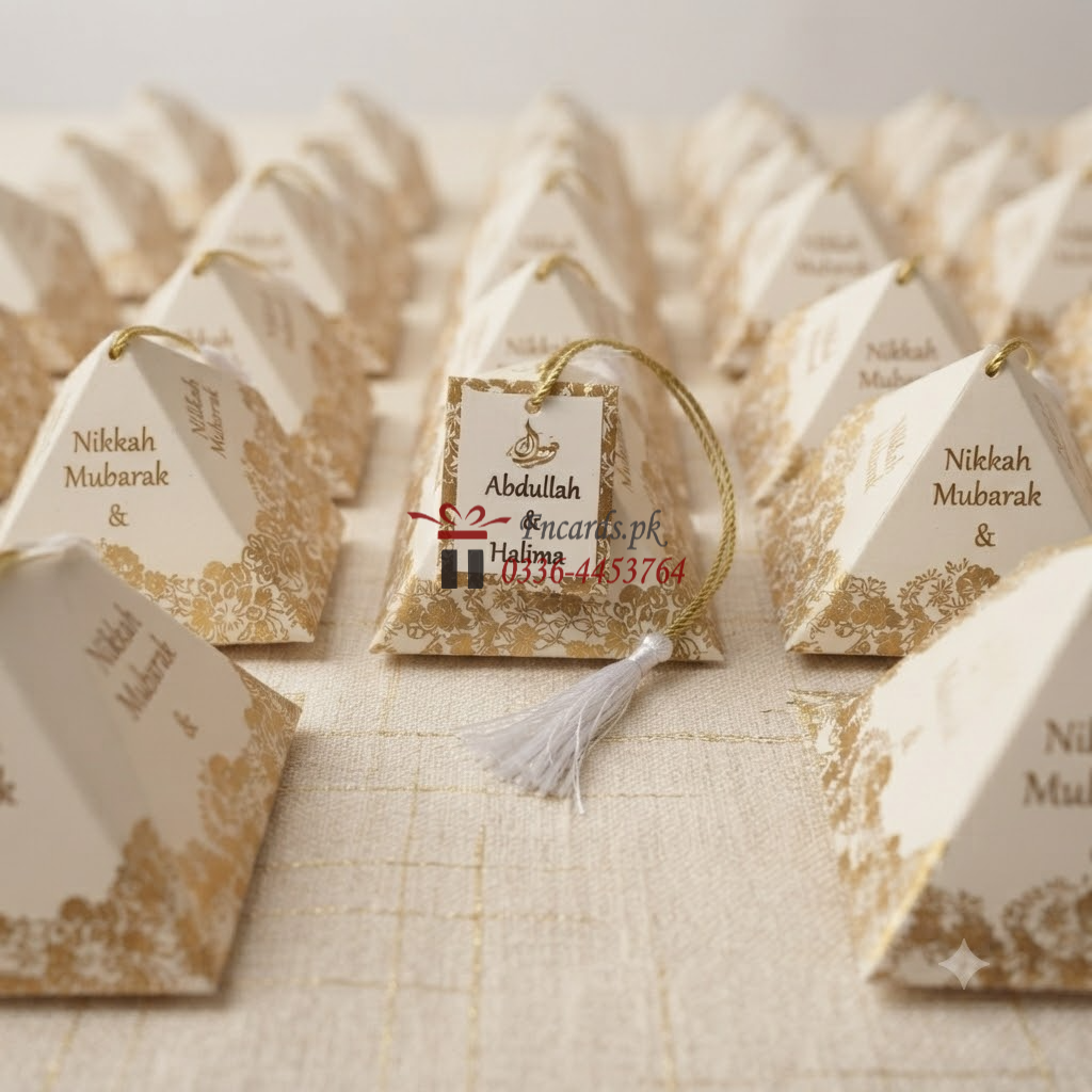 Triangle Bid Boxes With Tag And Dori