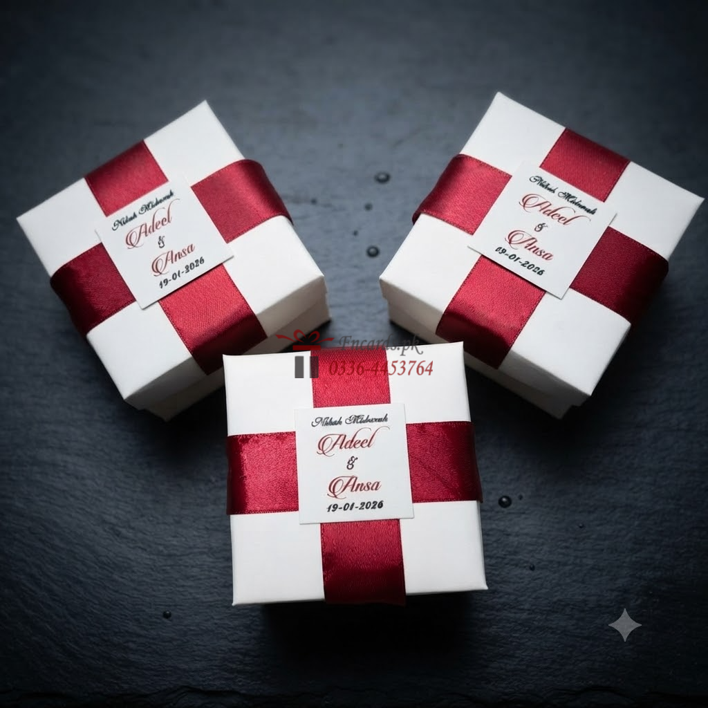 Cross Ribbon Bid Boxes With Tag