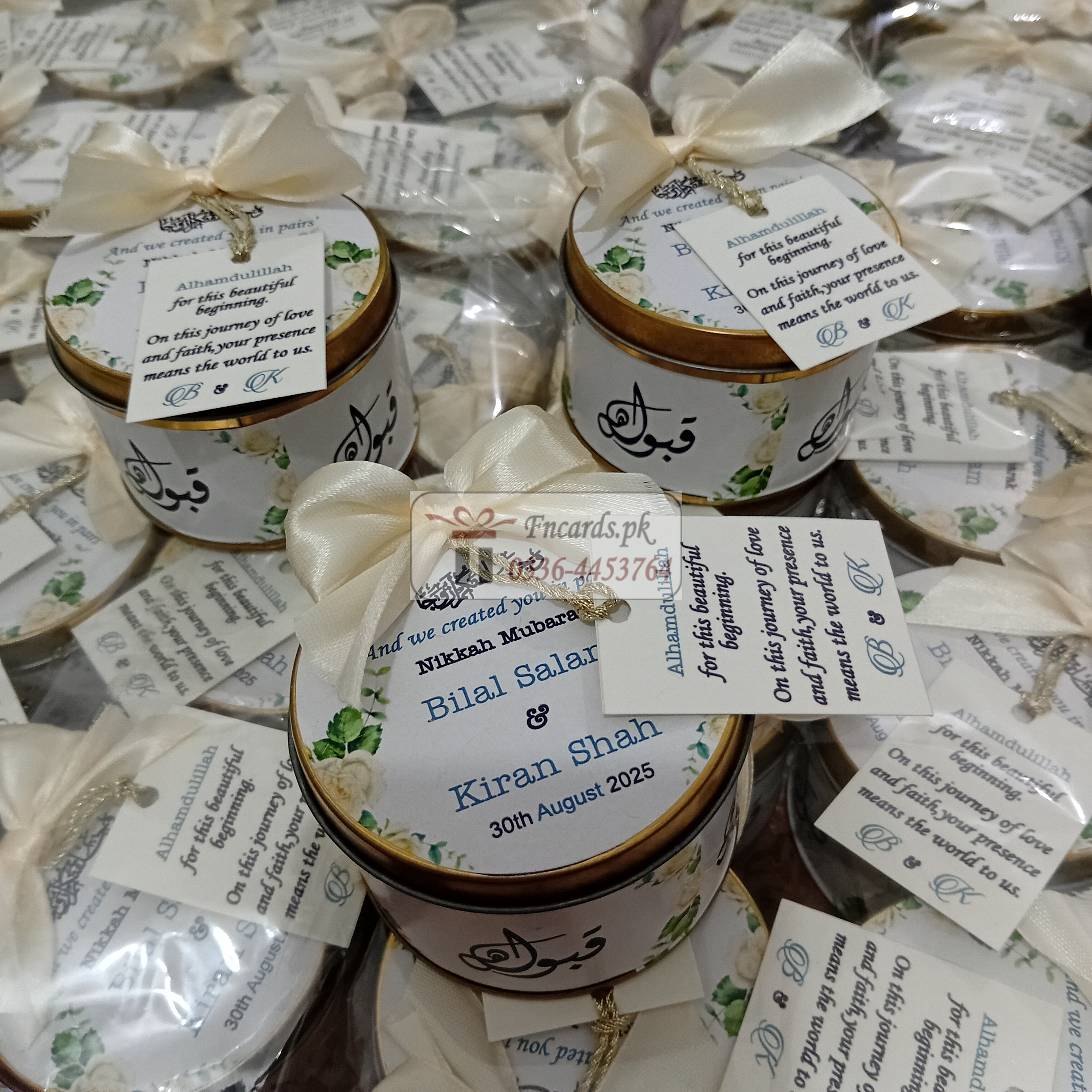 Tin Bid Boxes With offwhite Tai And Tag