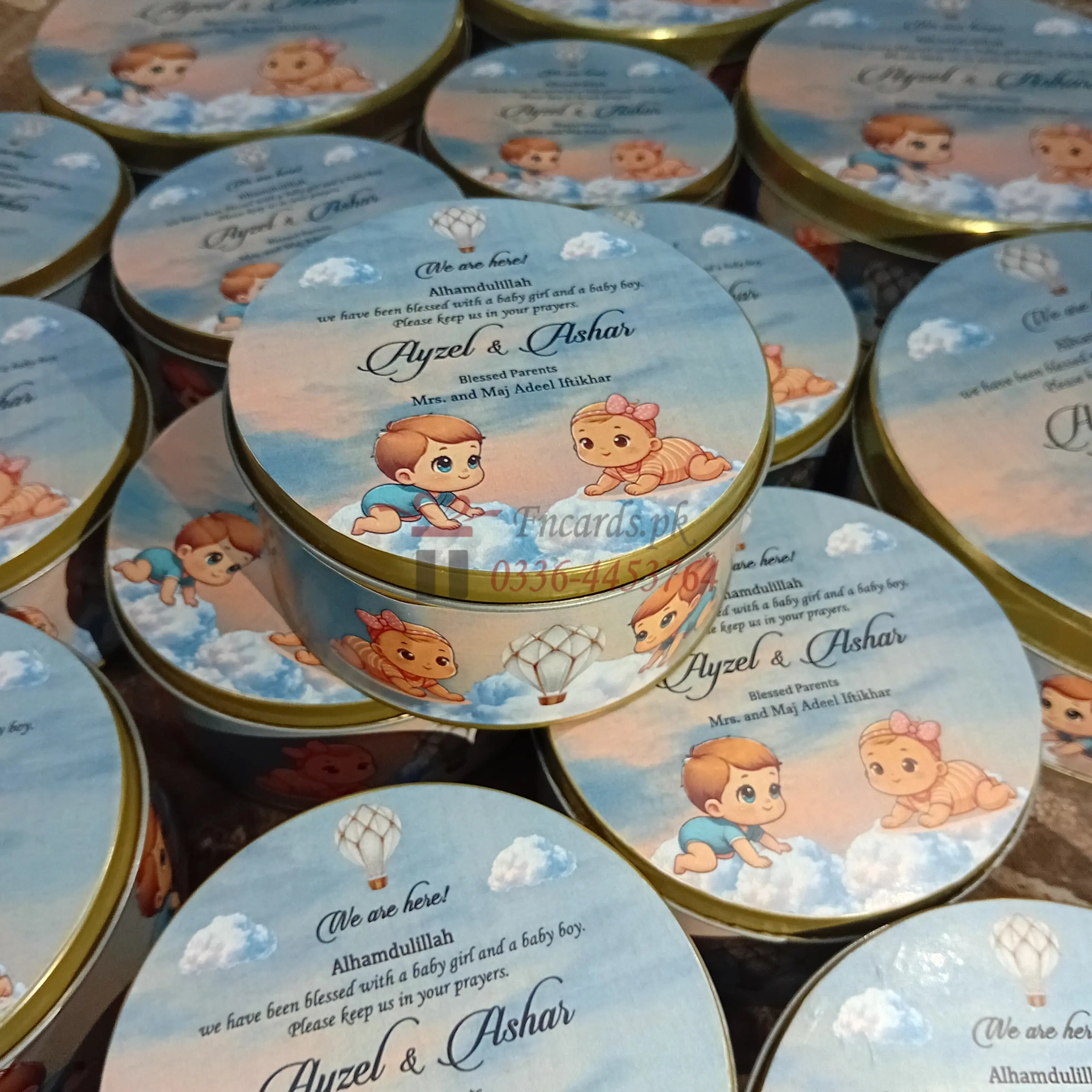 Twins Baby Boy And Baby Girl 250 Gram Sweet Boxes