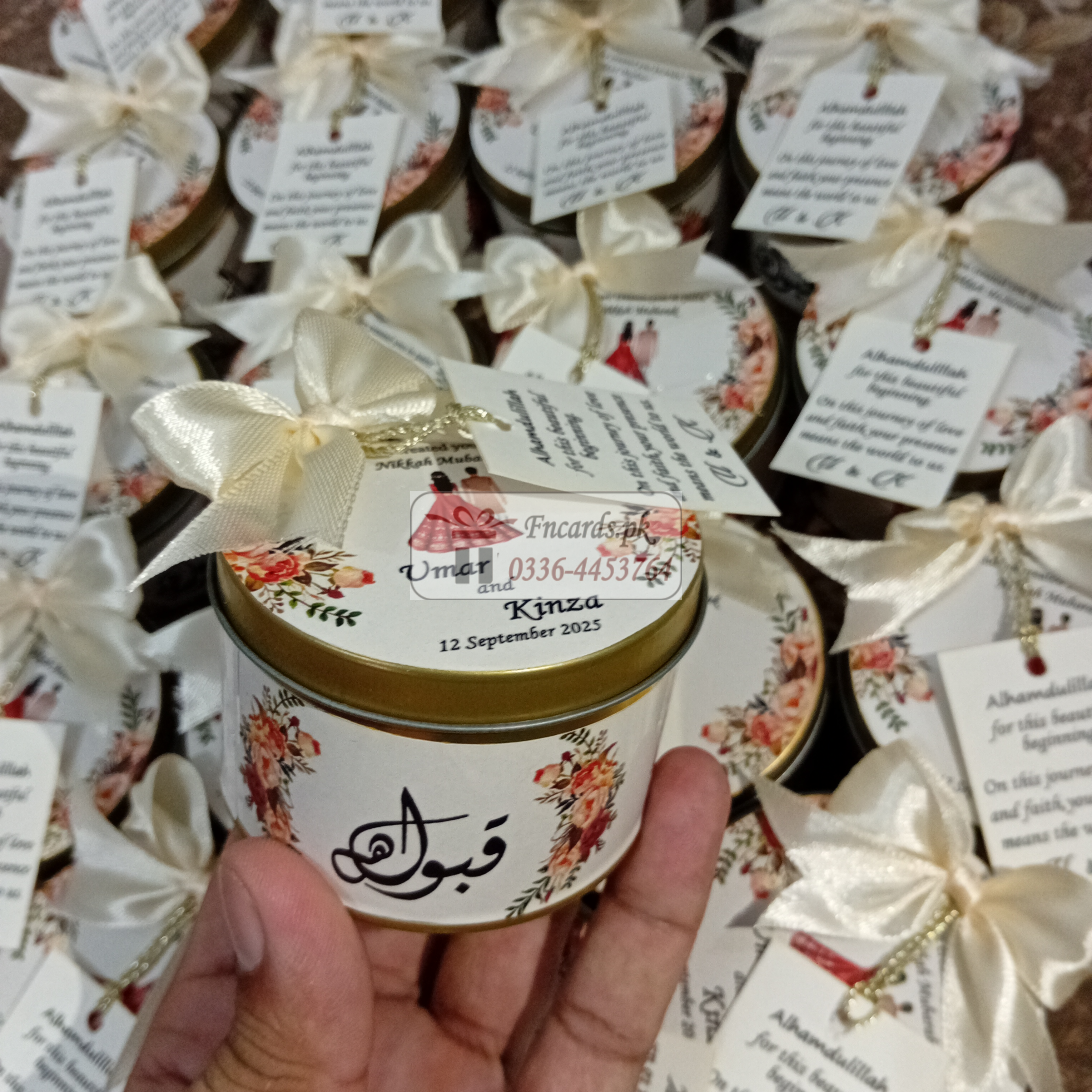 Tin Bid Boxes With Tag Tai