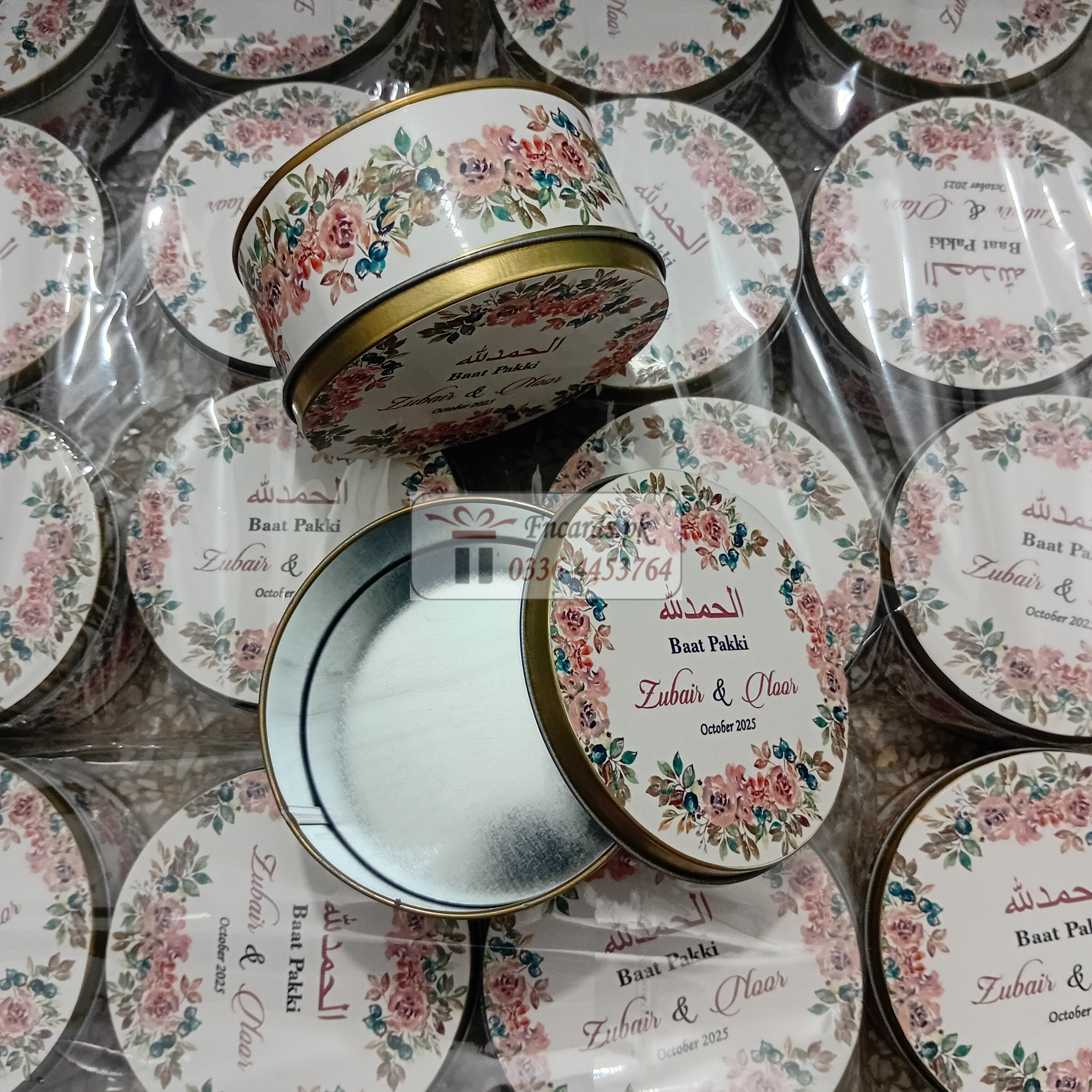 Tin Bid Boxes With Pink theme