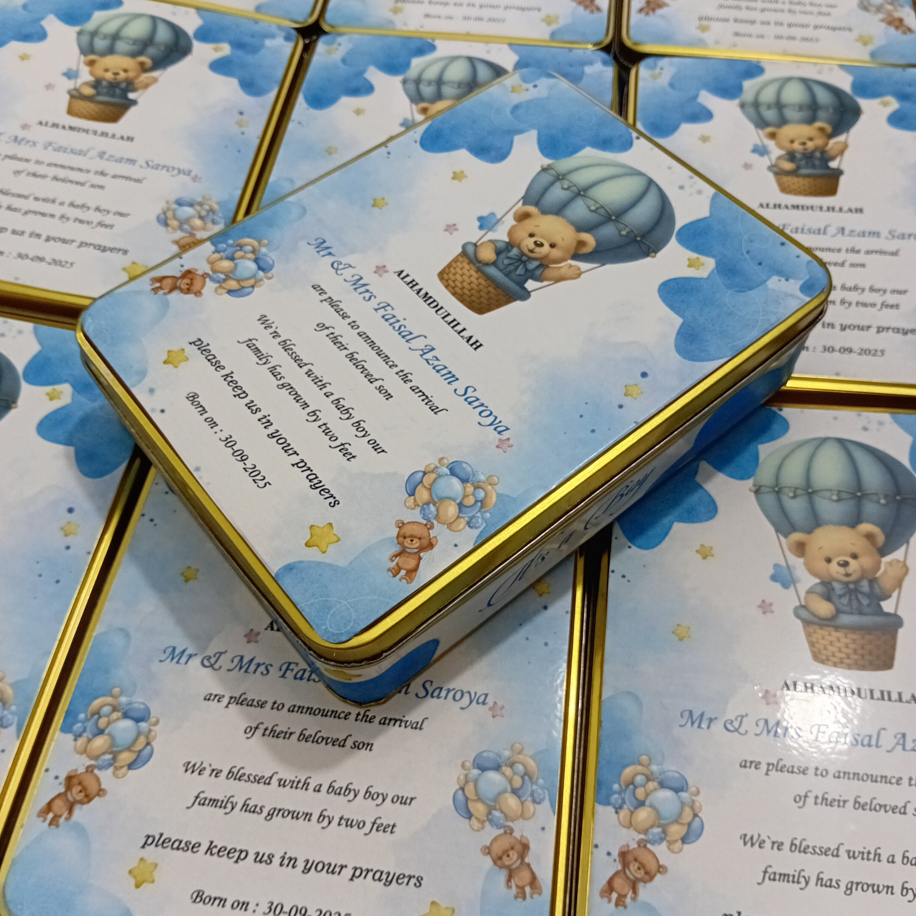 1 Kg Sweet Boxes Square Shape For Boy