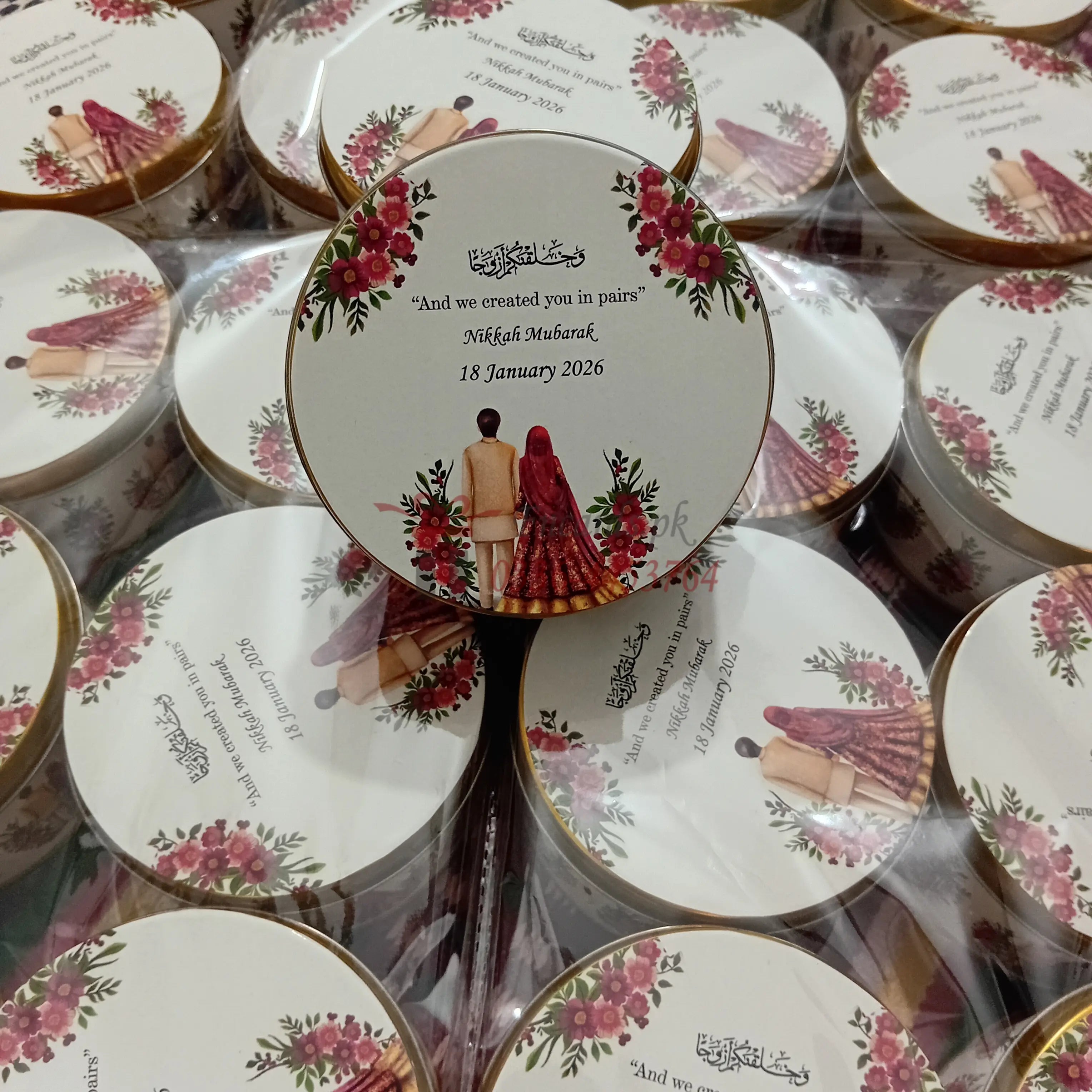 Tin Bid Boxes With Couple Pic