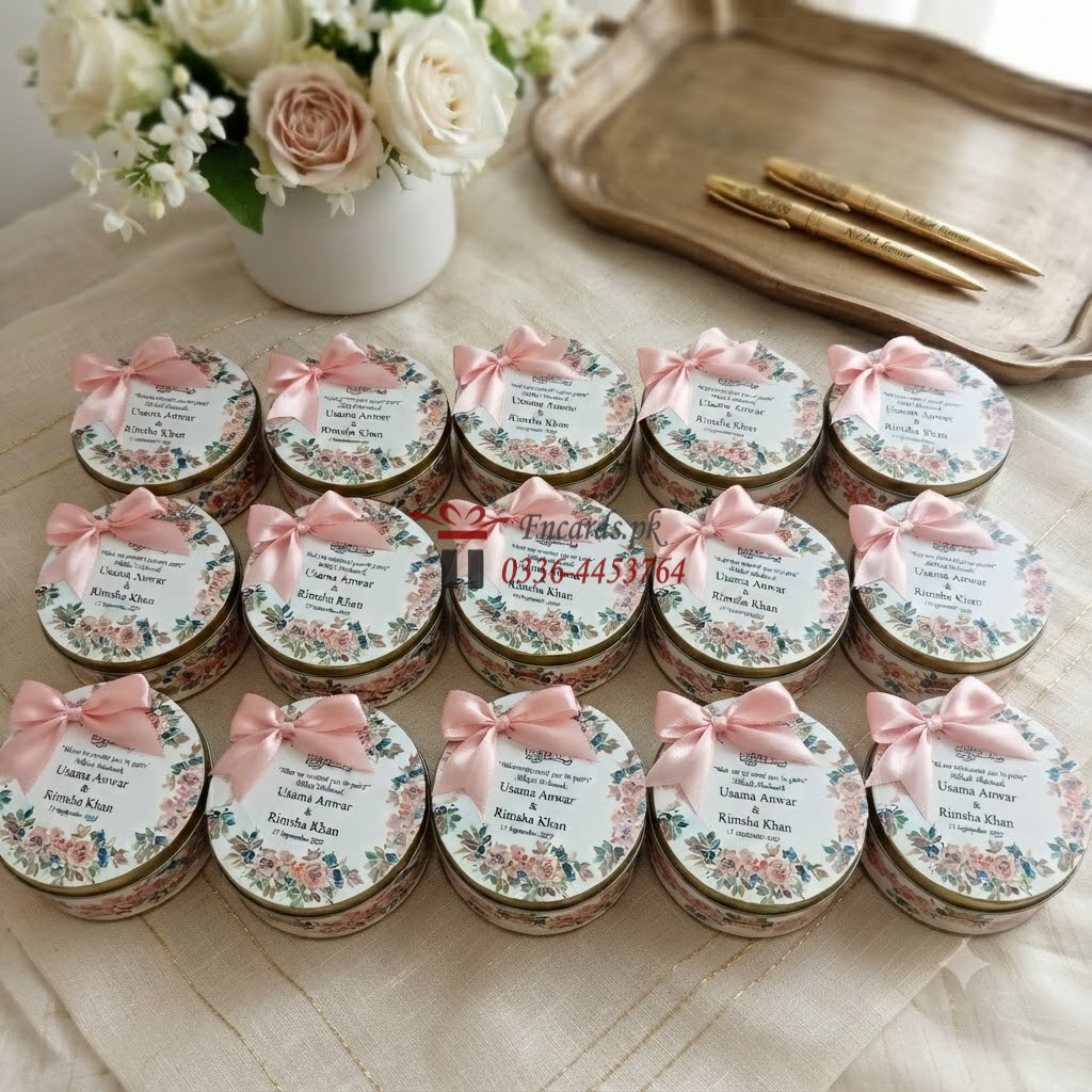 250 Gram Sweet Tin Boxes With Bow