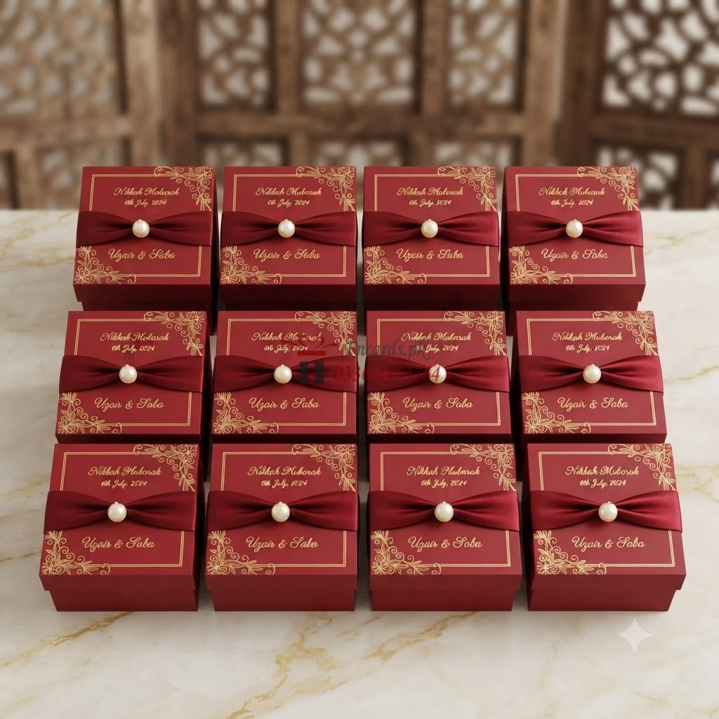 Mahroon Colour Motti Bid Boxes