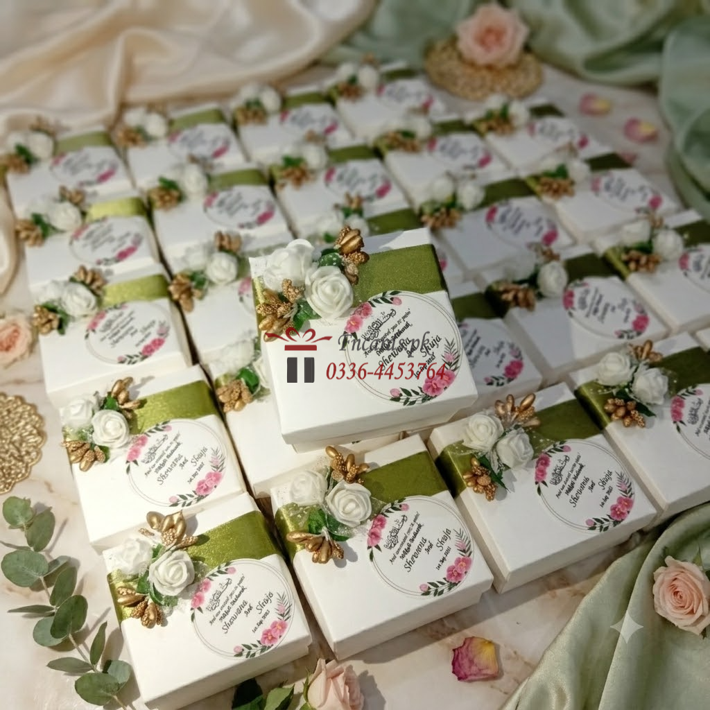 Two Flower Two Seed Bid Boxes With Name Tag