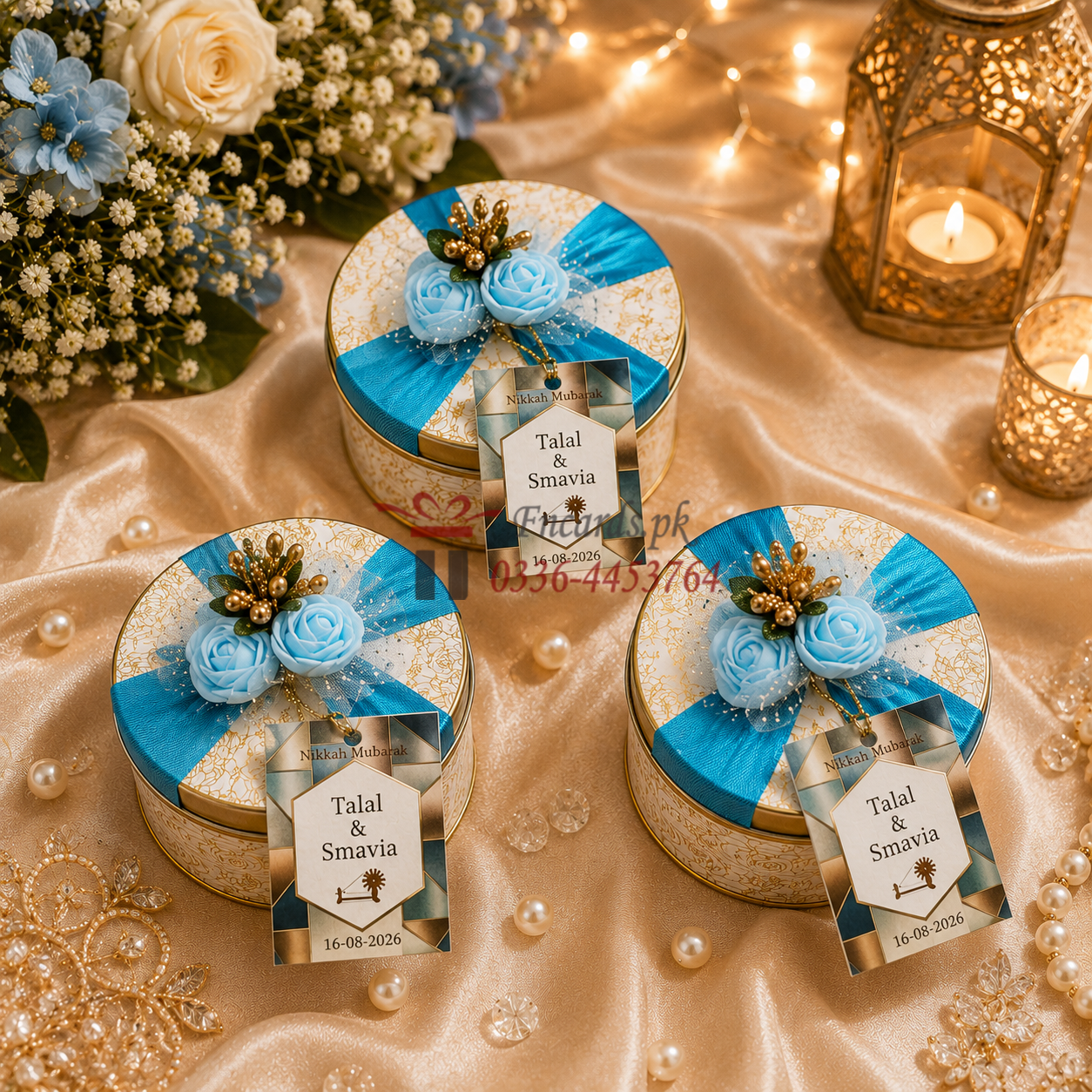 Tin Bid Boxes With Flowers And Seed