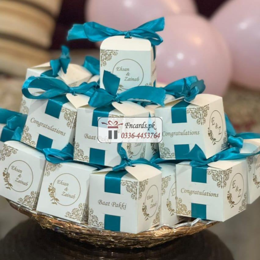 Square Shape  Bid Boxes With Zink Ribbon