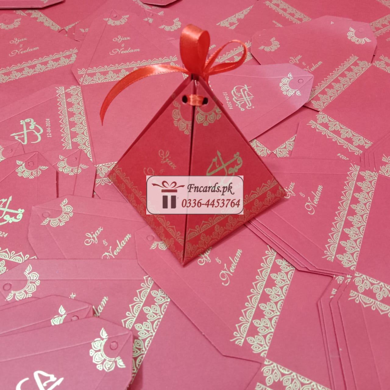 Red Colour Triangle Bid Boxes