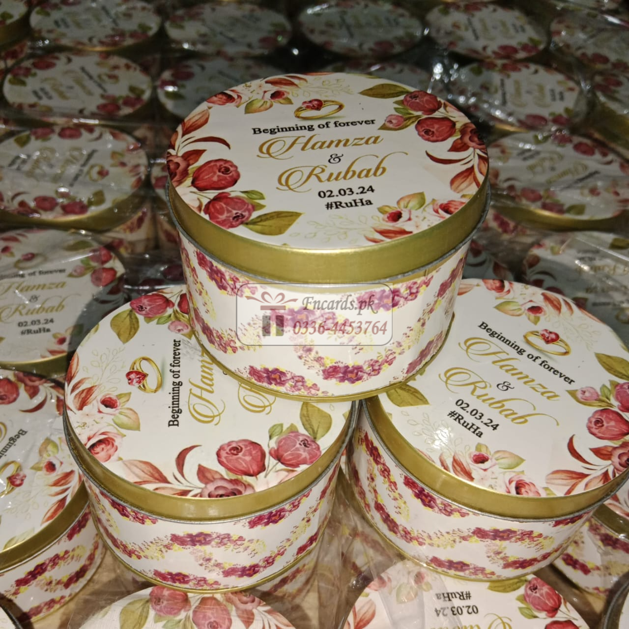 Simple Tin Bid Boxes With Flowers