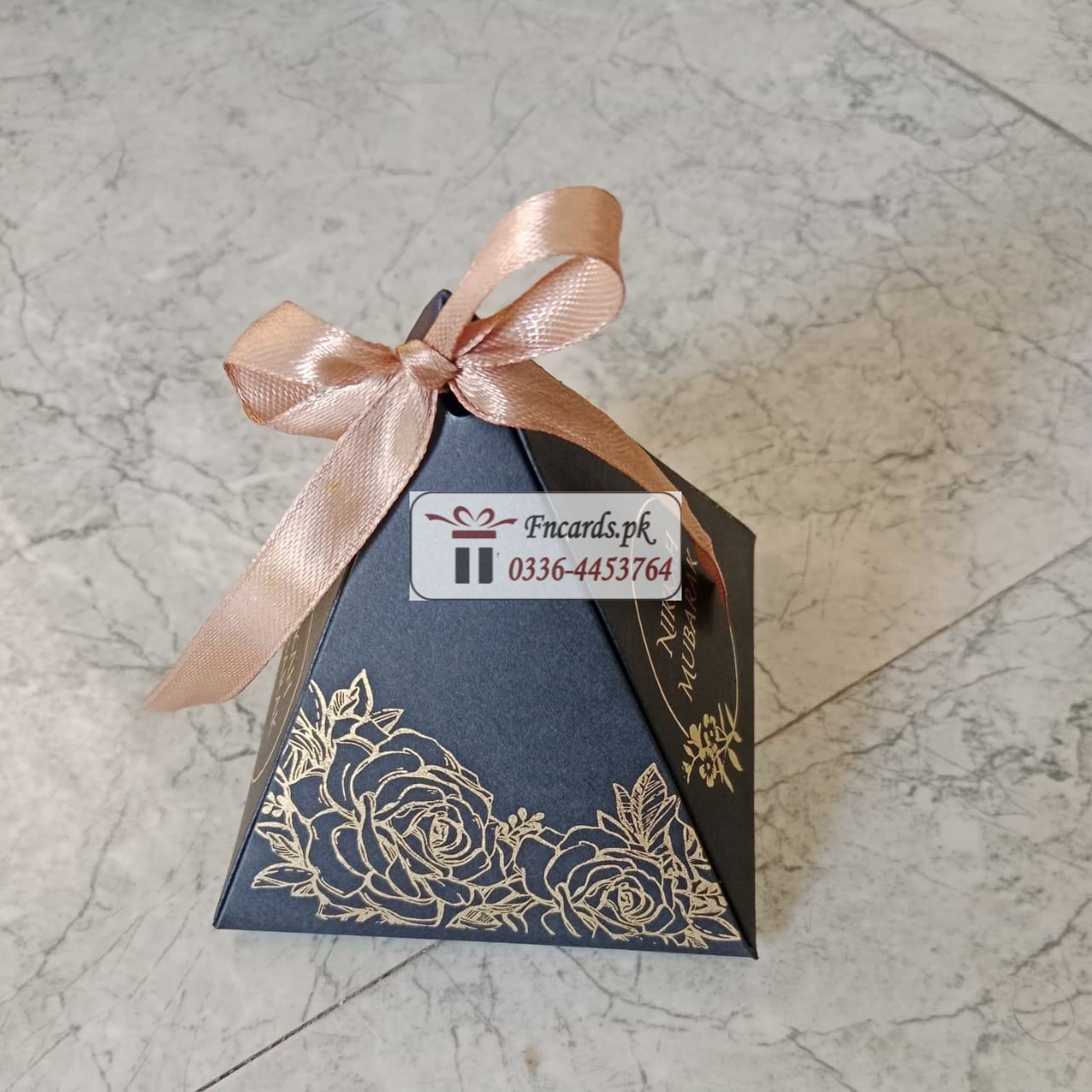 Black Colour Triangle With Goldan Ribbon