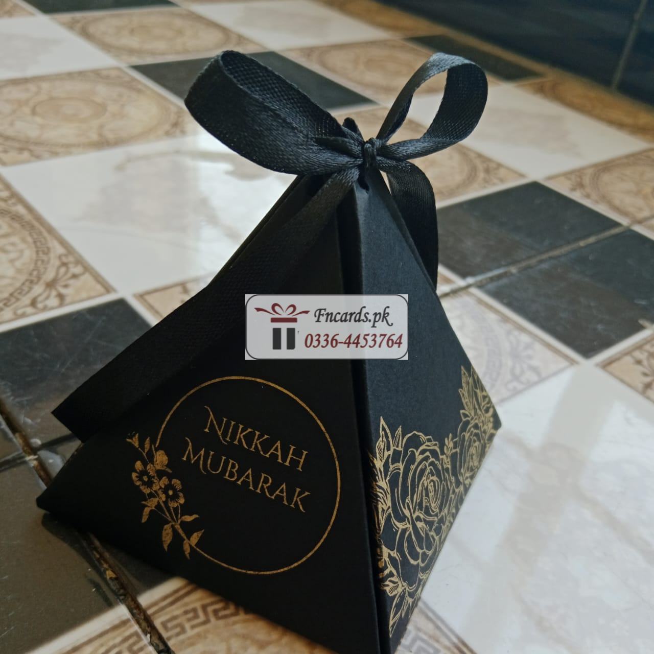 Black Colour Triangle With Black Ribbon