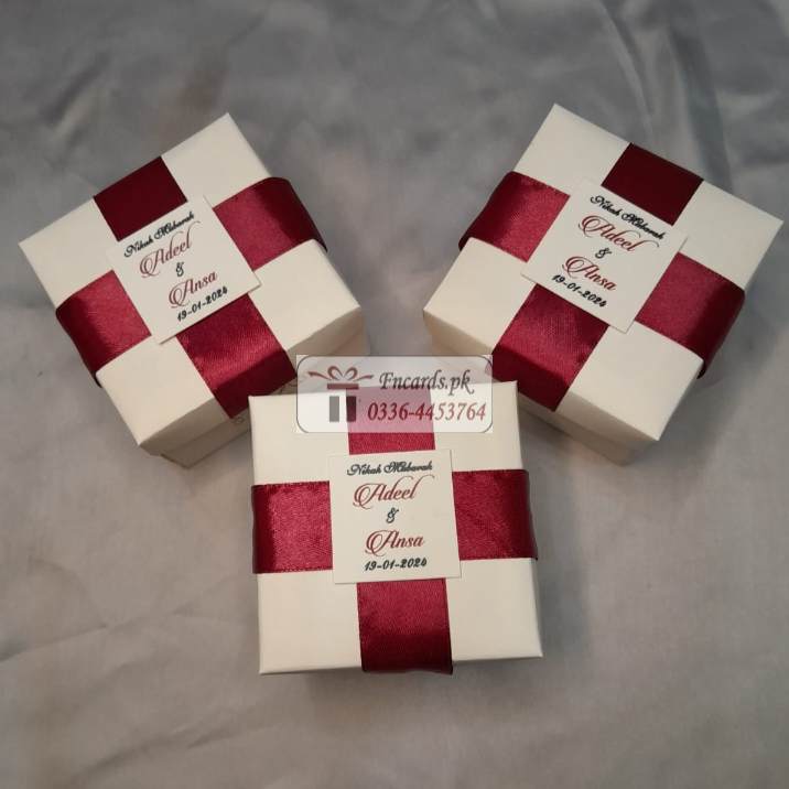 Cross Ribbon Bid Boxes With Tag