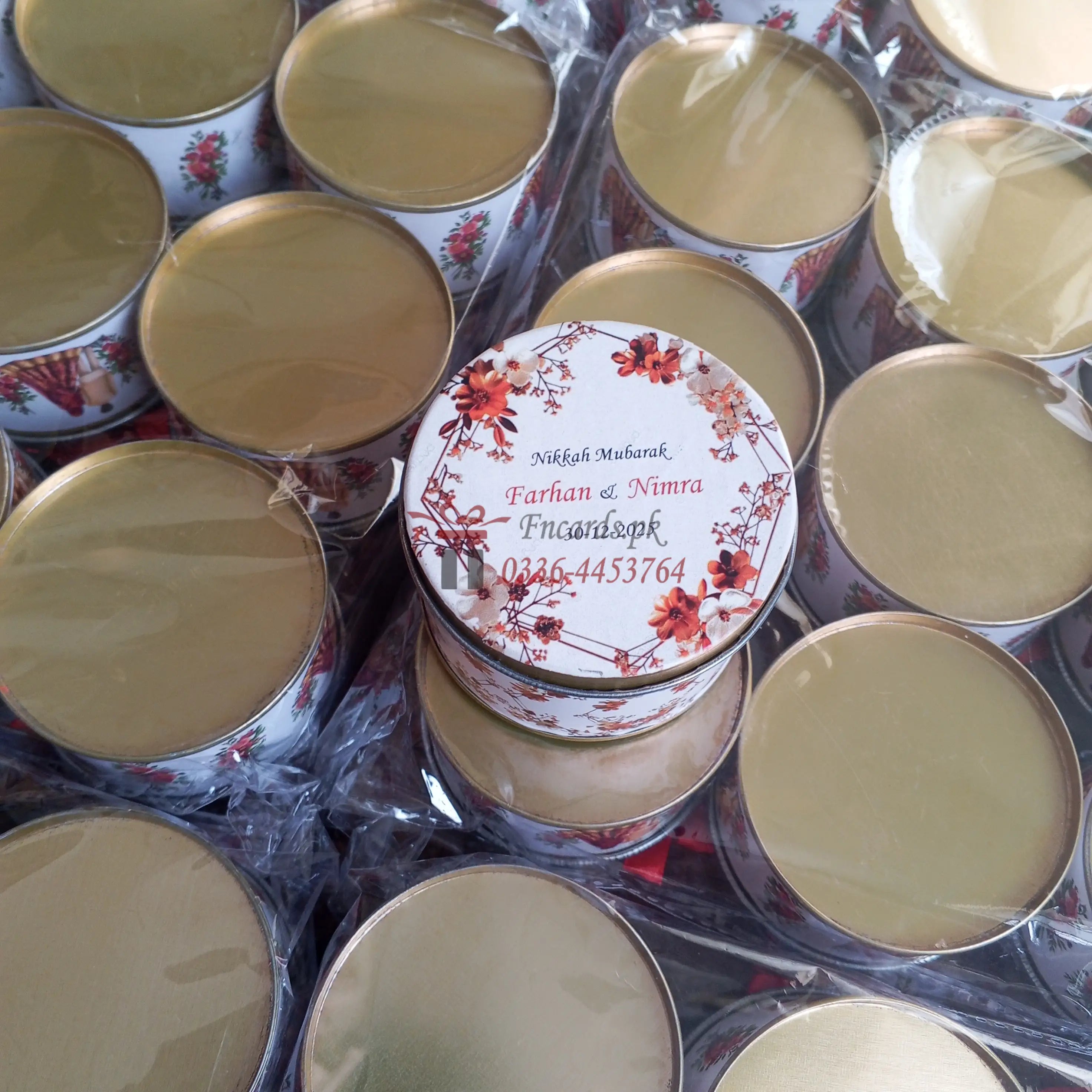 Tin Bid Boxes With New Flowers