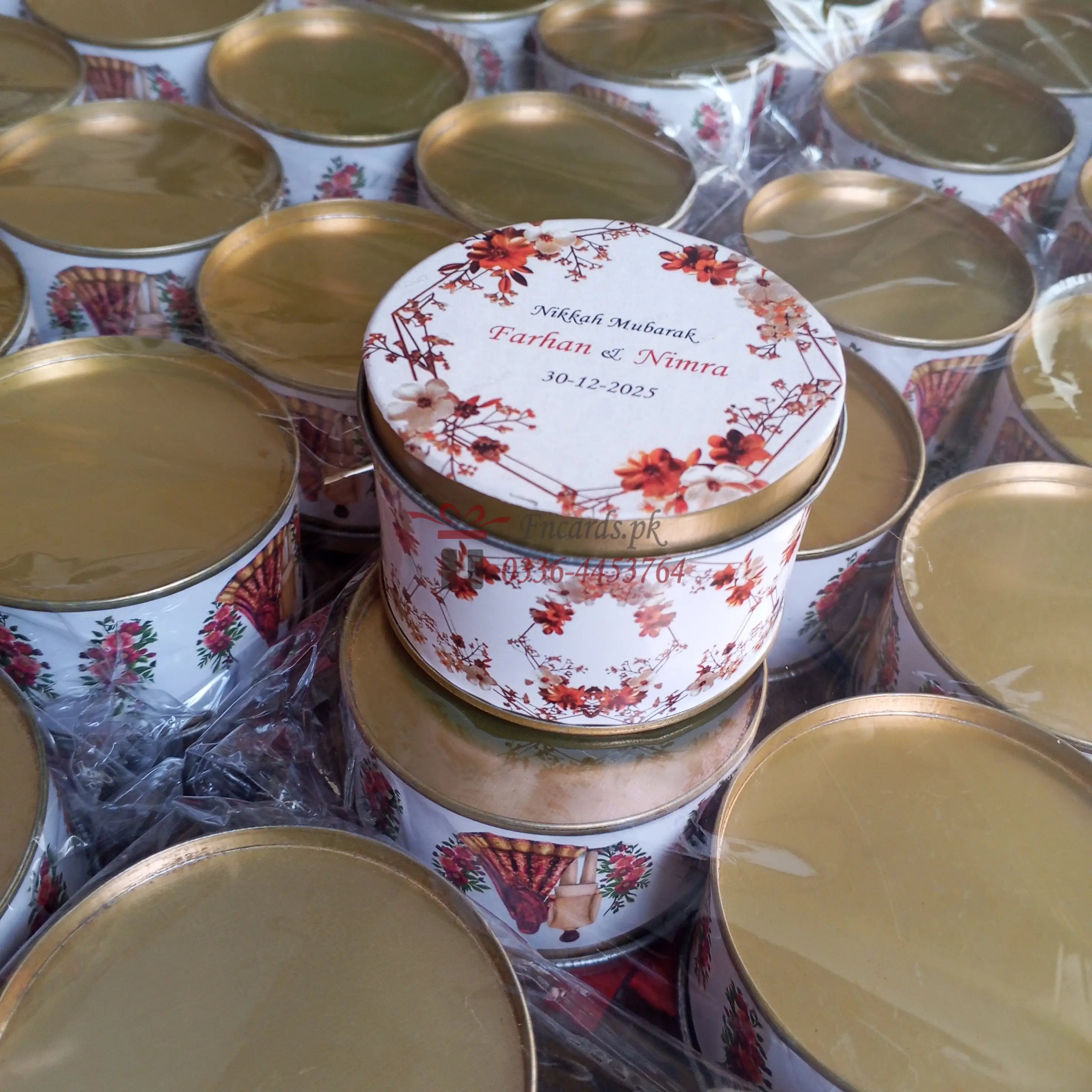 Tin Bid Boxes With New Flowers