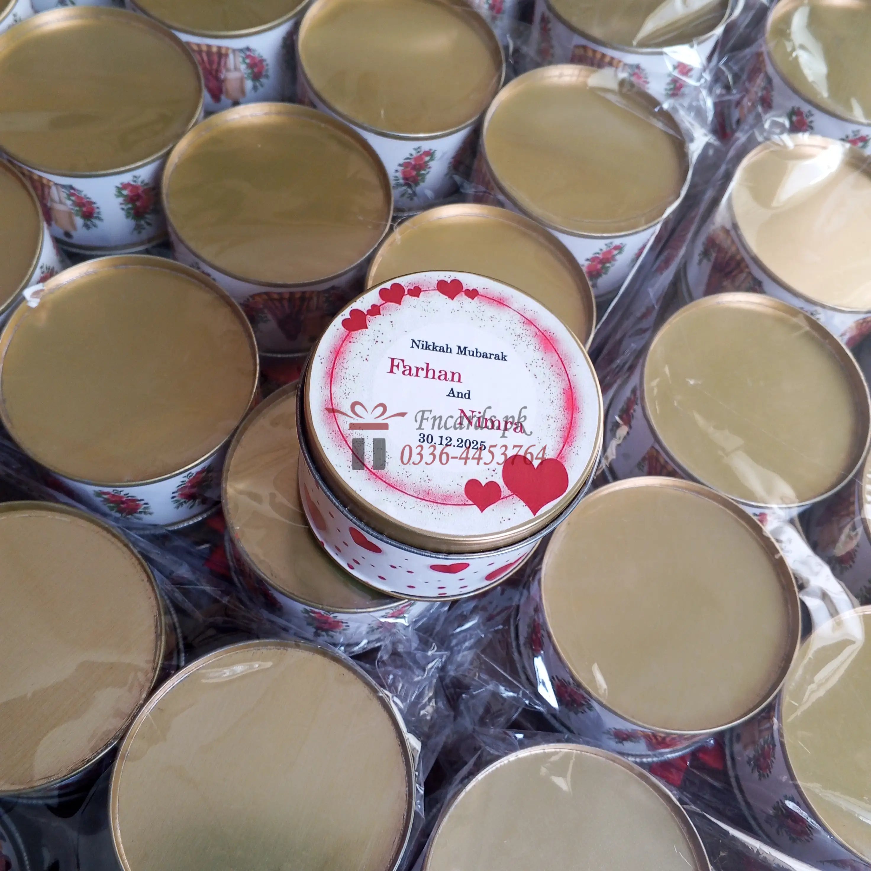 Tin Bid Boxes With Heart Style