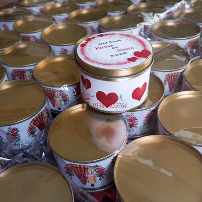 Tin Bid Boxes With Heart Print