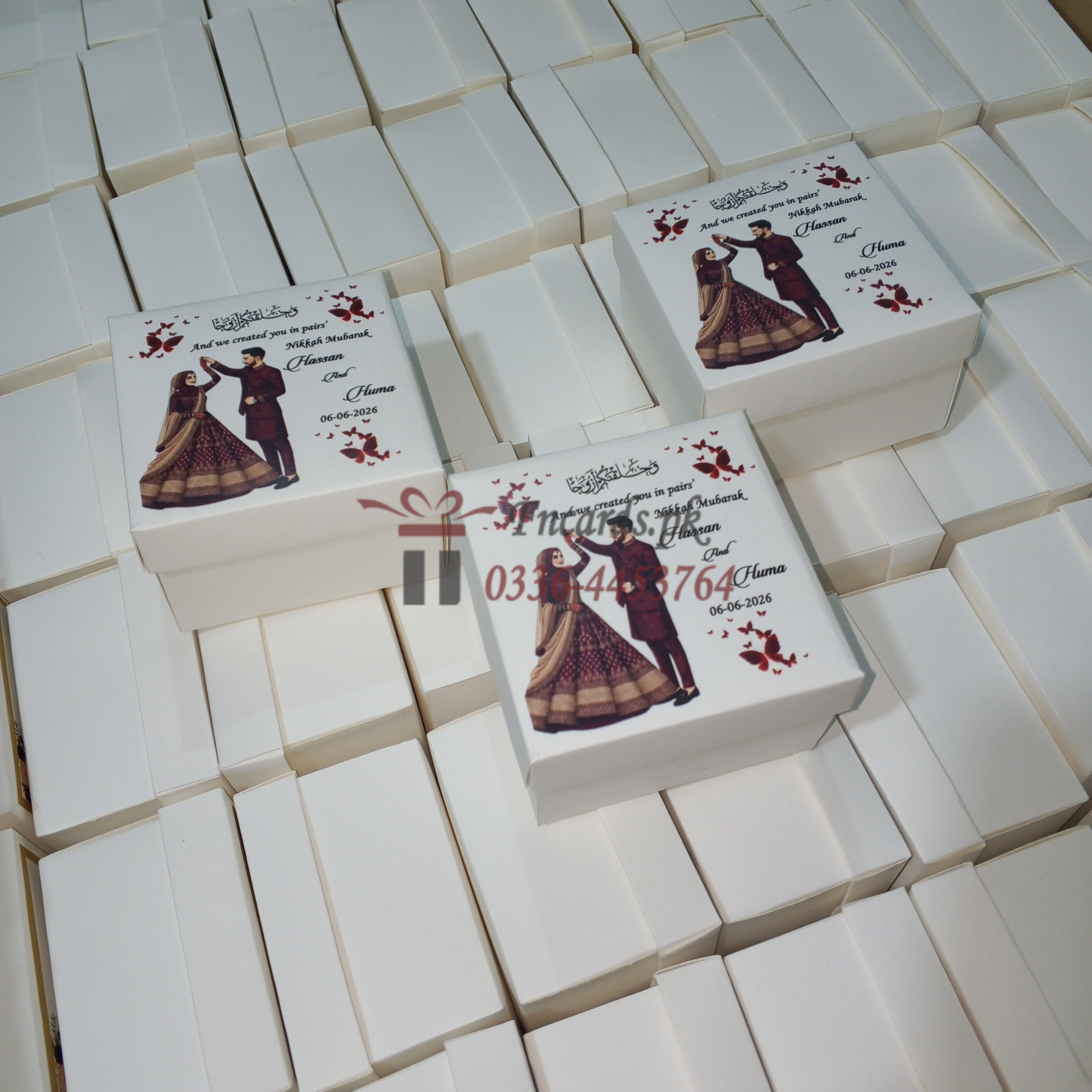 Cauple Photo Bid Boxes With Names