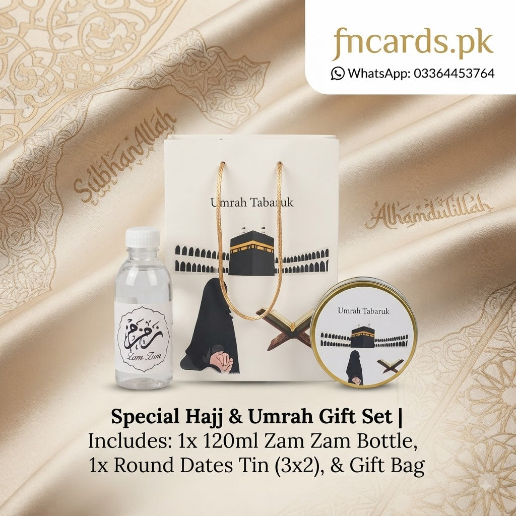 Umrah Mubarak Wrapped in Blessings, Made with Love.