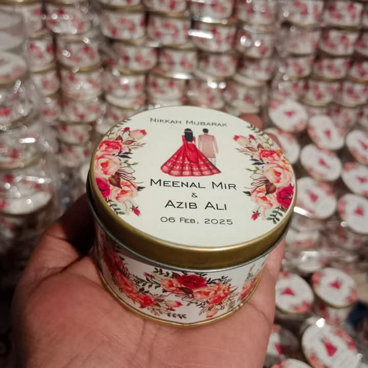 Tin Bid Boxes With Costomize Sticker Tin Bid Boxes With Costomize Sticker