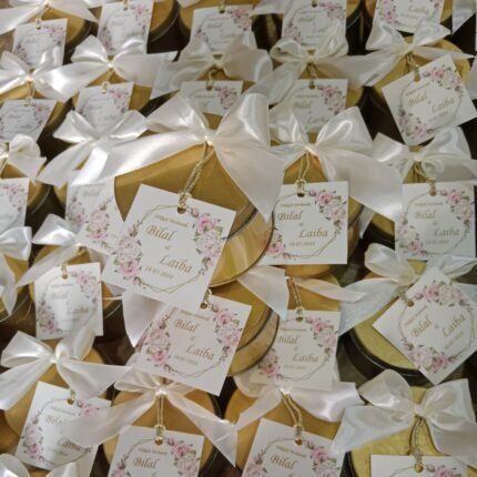 Tin Bid Boxes With Flowers Tag