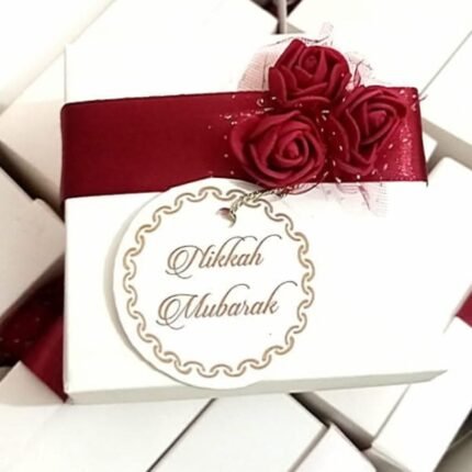 Red Flowers And Tag Box